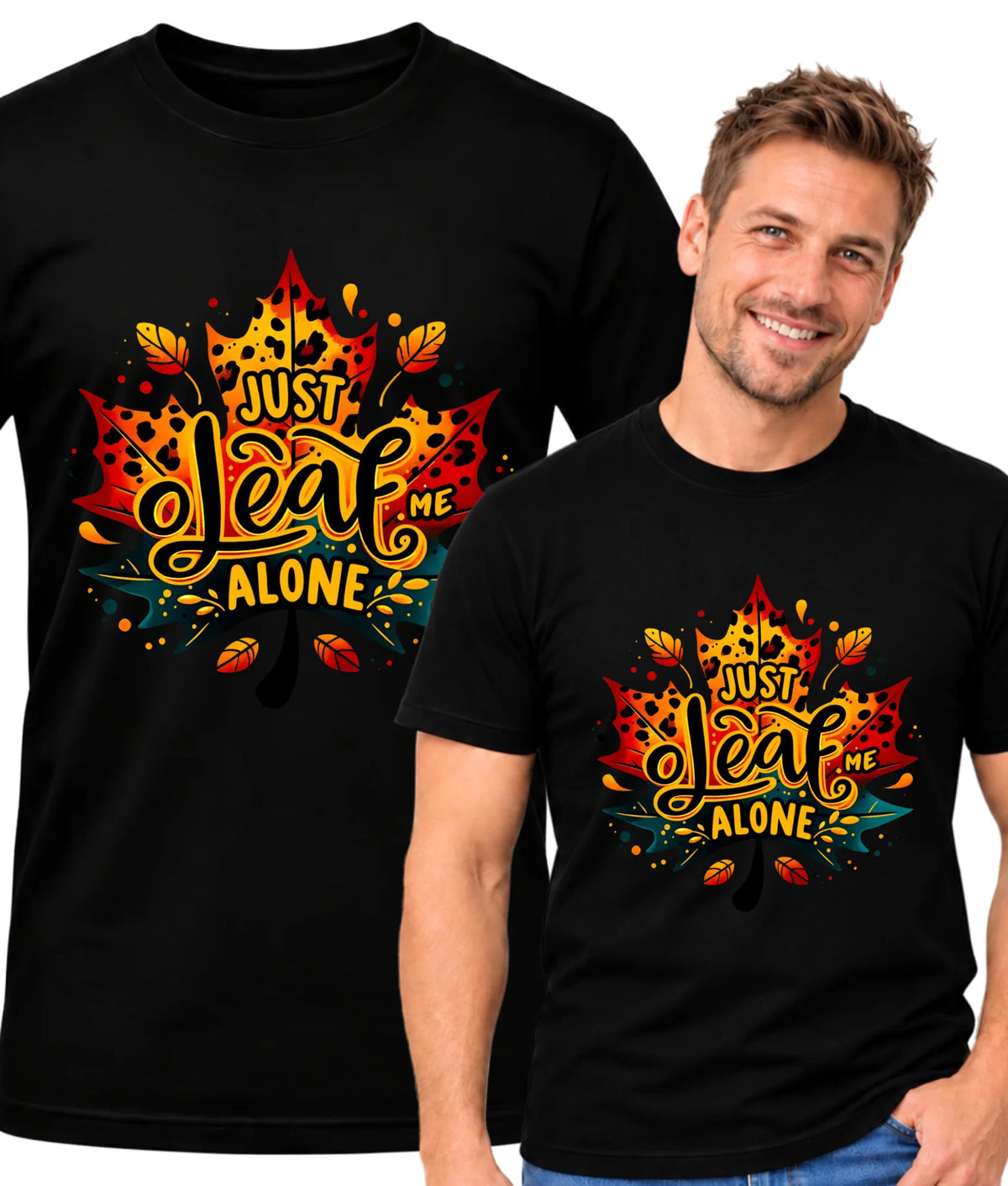 Koszulka męska jesienna - Just leaf me alone JS22