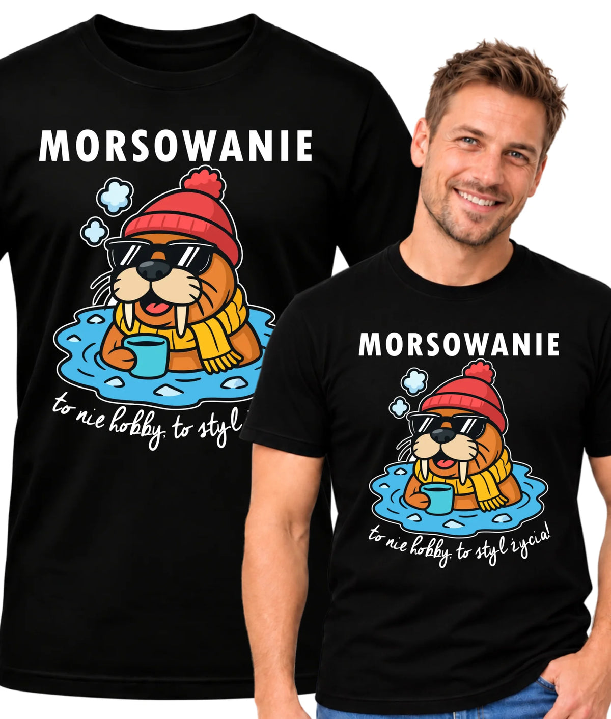 Koszulka męska - prezent dla morsa - Morsowanie to styl życia HM10