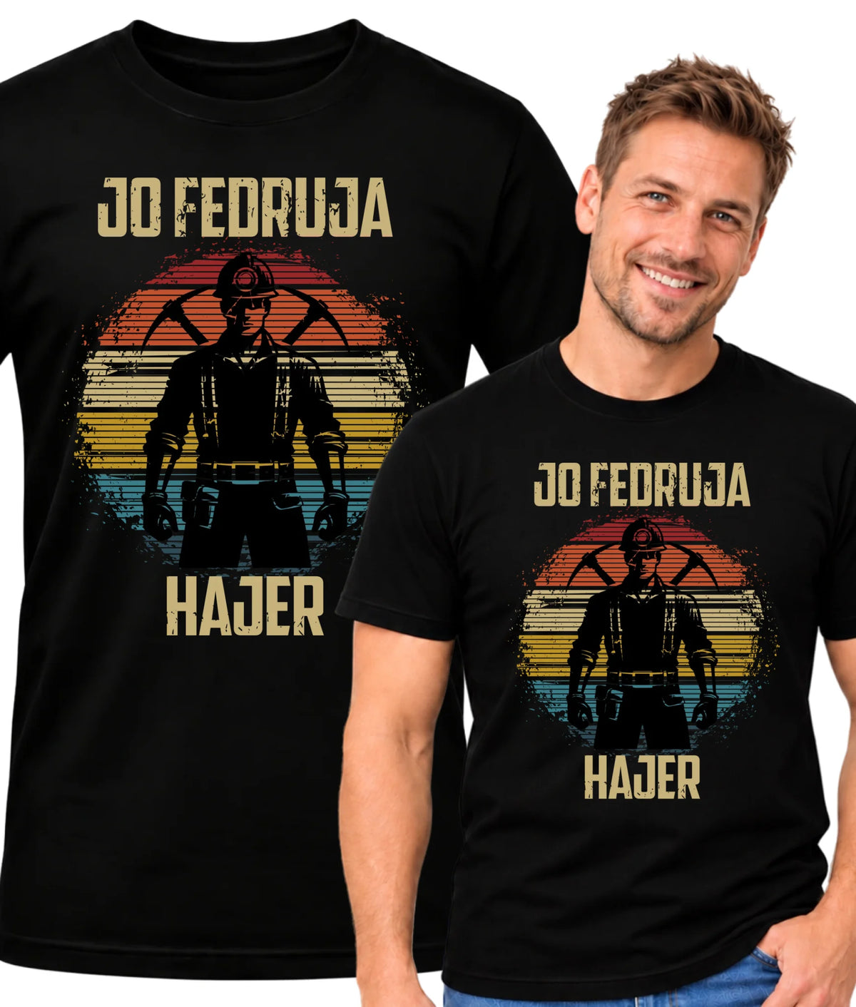 Koszulka męska dla górnika - Jo fedruja Hajer