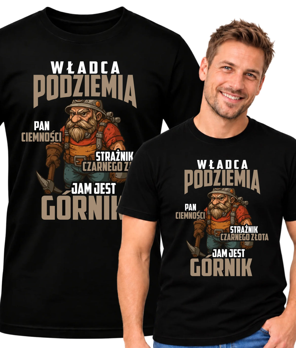 Koszulka męska dla górnika - Strażnik czarnego złota