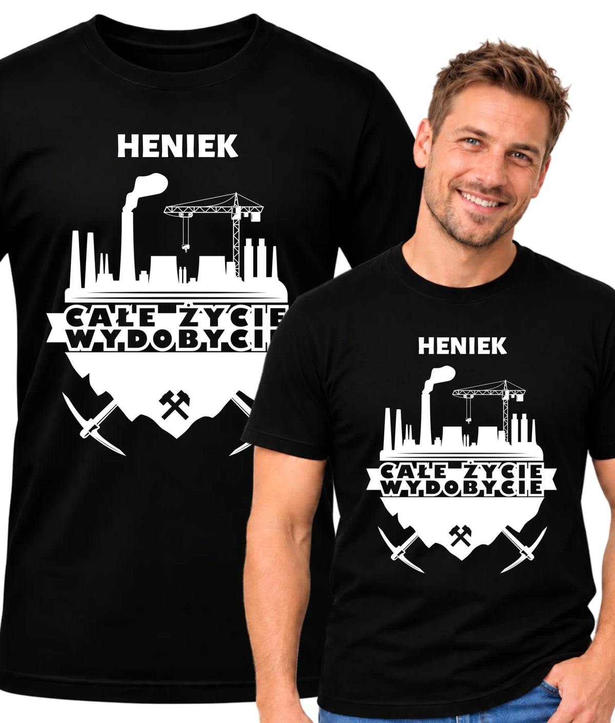 Koszulka męska z imieniem dla górnika - Kopalnia