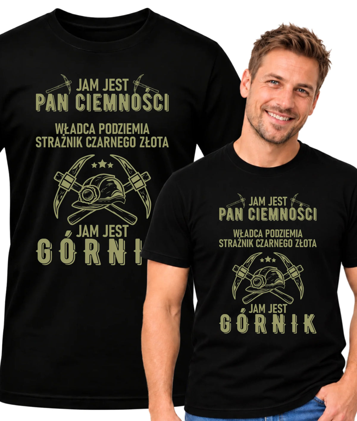 Koszulka męska dla górnika - Pan Ciemności, Jam jest Górnik