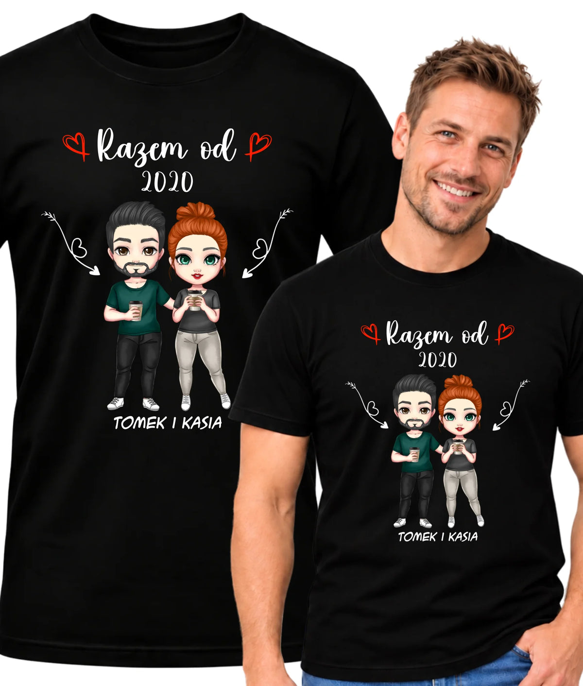 Koszulka męska - Para razem od - personalizowana W01