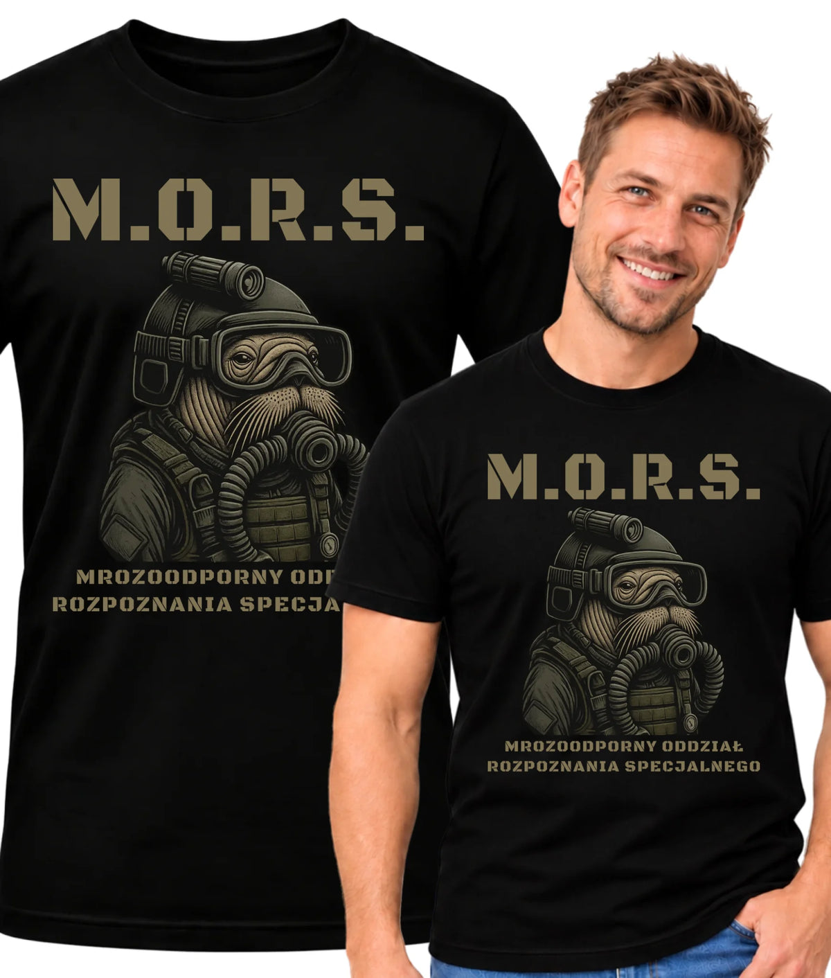 Koszulka męska - prezent dla morsa - M.O.R.S. Mrozoodporny Oddział Rozpoznania Specjalnego HM20