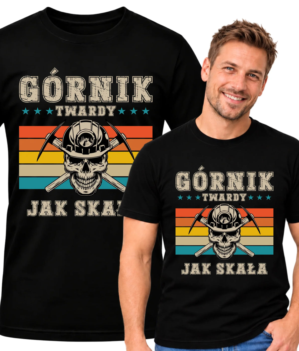 Koszulka męska dla górnika - Twardy jak skała