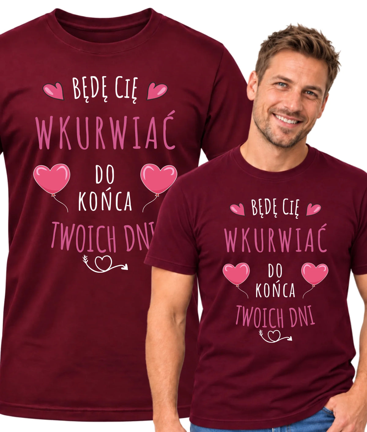 Koszulka męska - Obiecuję, że będę Cię wku*rwiać codziennie - bez cenzury W62
