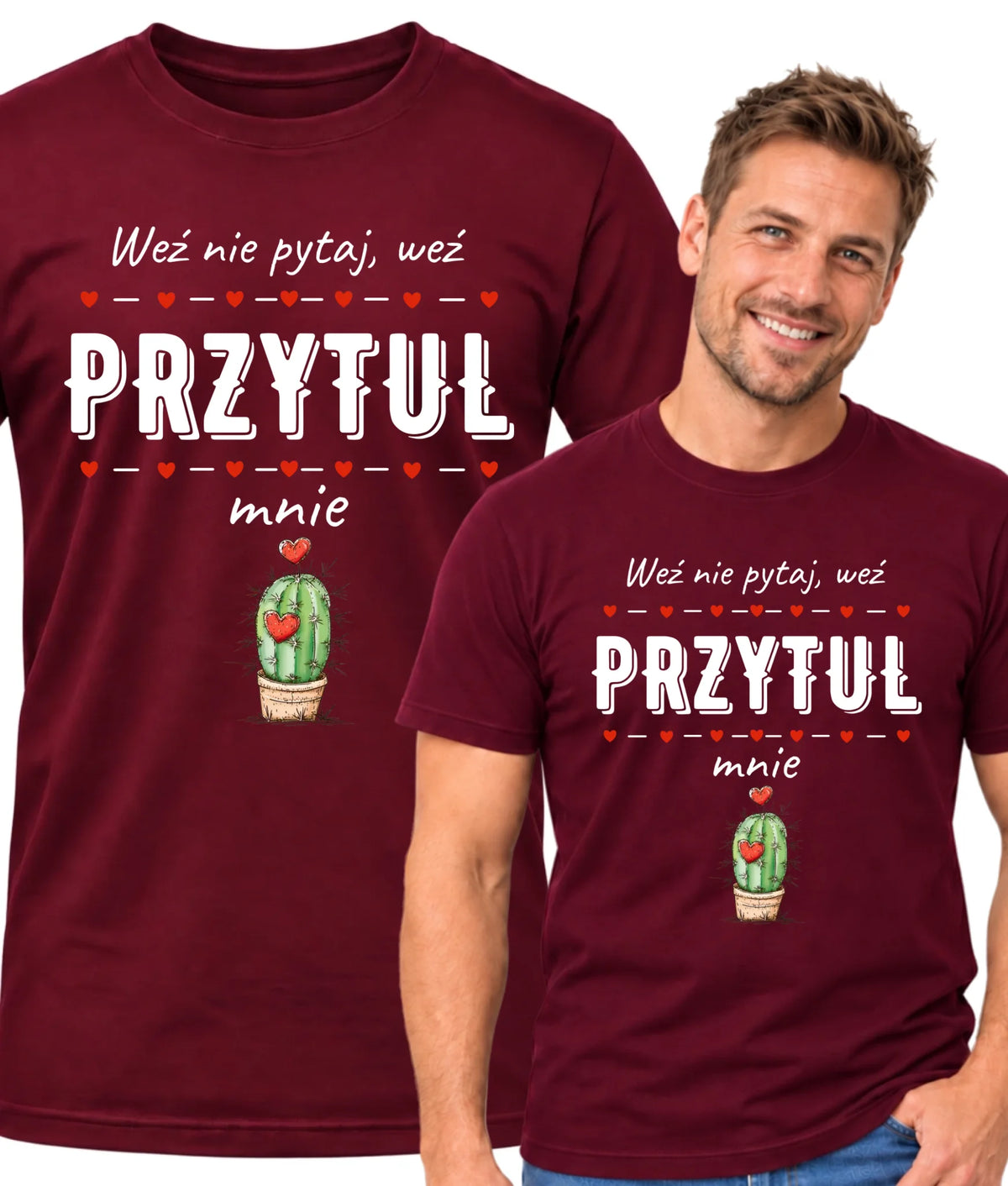 Koszulka męska - Weź nie pytaj, weź przytul mnie W49