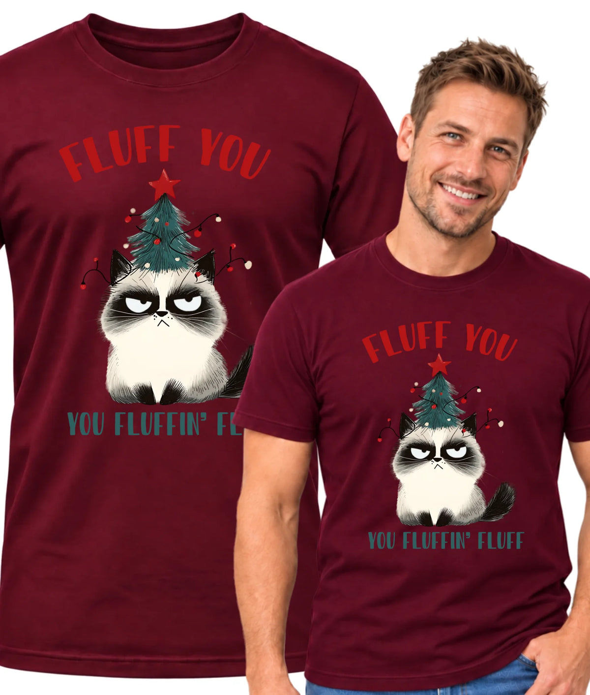 Koszulka męska świąteczna - Fluff You BN10
