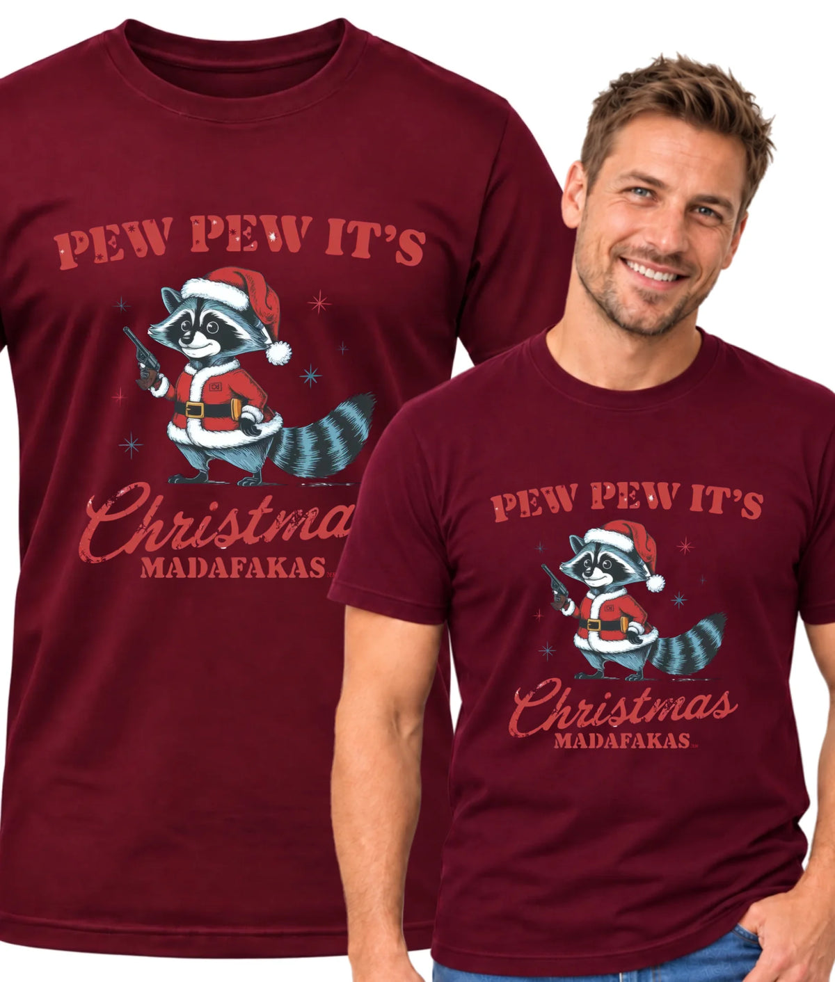 Koszulka męska świąteczna - Pew pew it's Christmas BN60