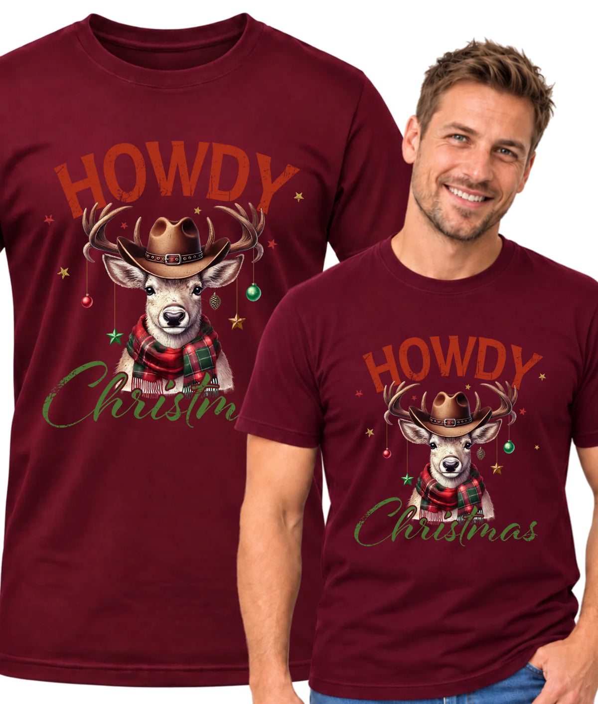 Koszulka męska świąteczna - Howdy Christmas BN54