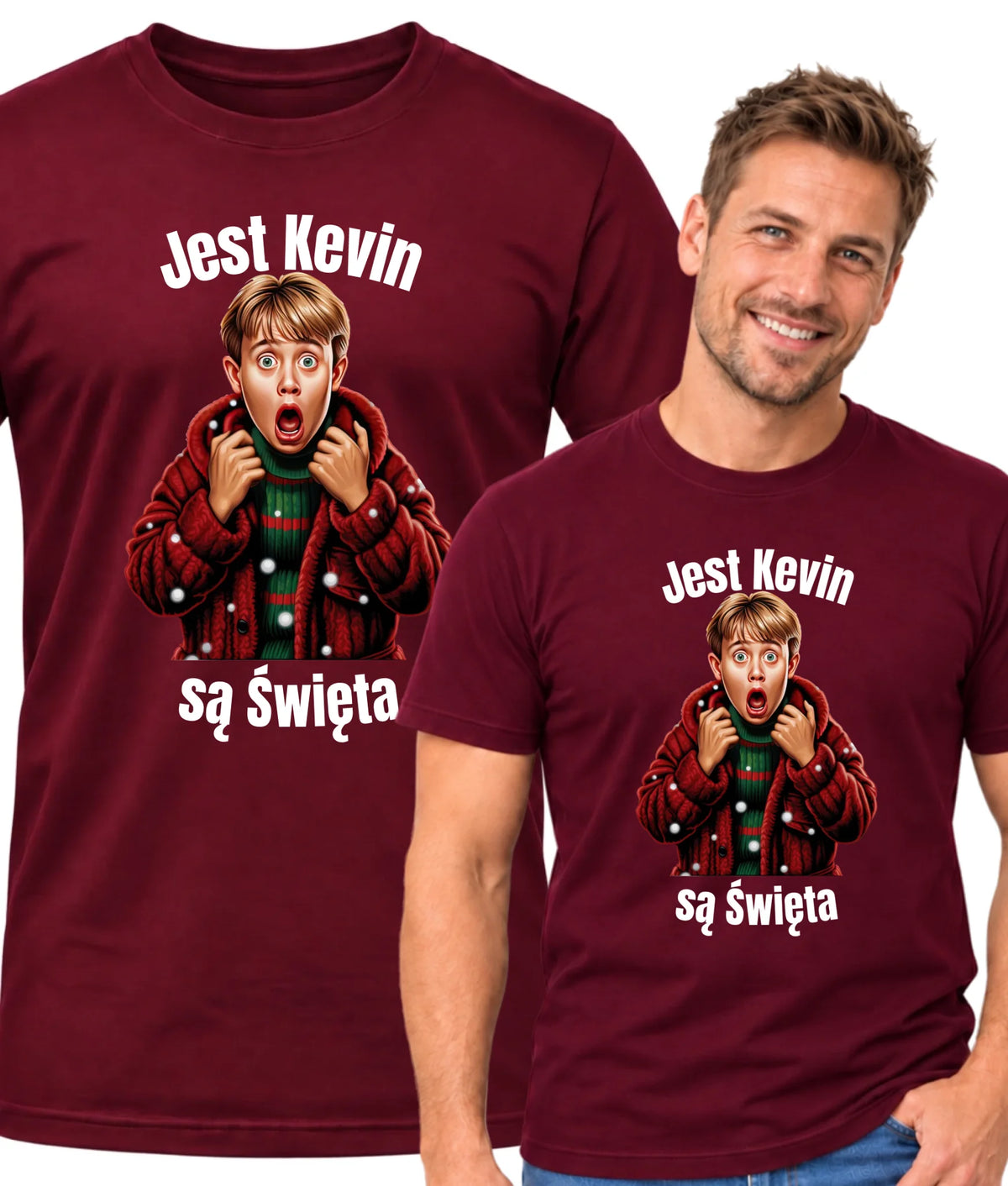 Koszulka męska świąteczna - Jest Kevin są święta BN27
