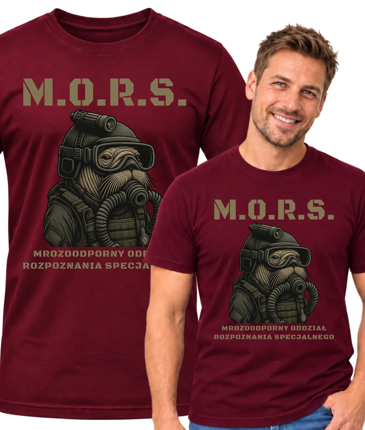 Koszulka męska - prezent dla morsa - M.O.R.S. Mrozoodporny Oddział Rozpoznania Specjalnego HM20