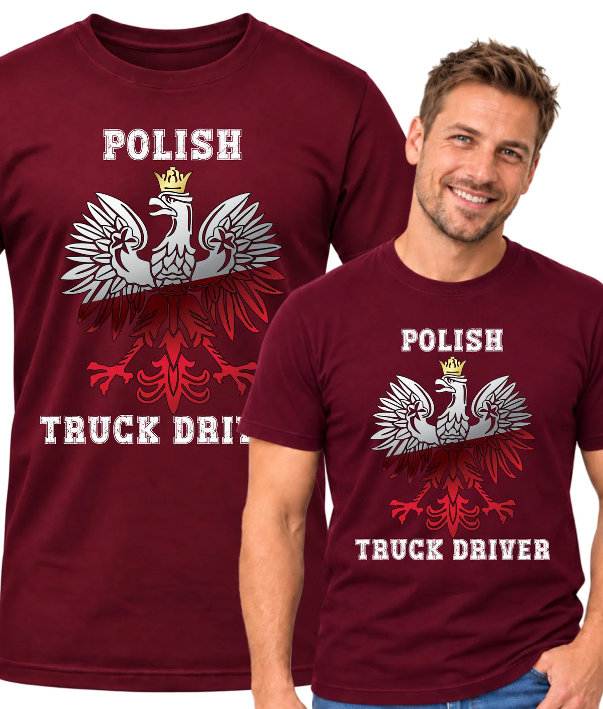 Koszulka męska dla kierowcy ciężarówki - Polish Truck Driver ZKT06