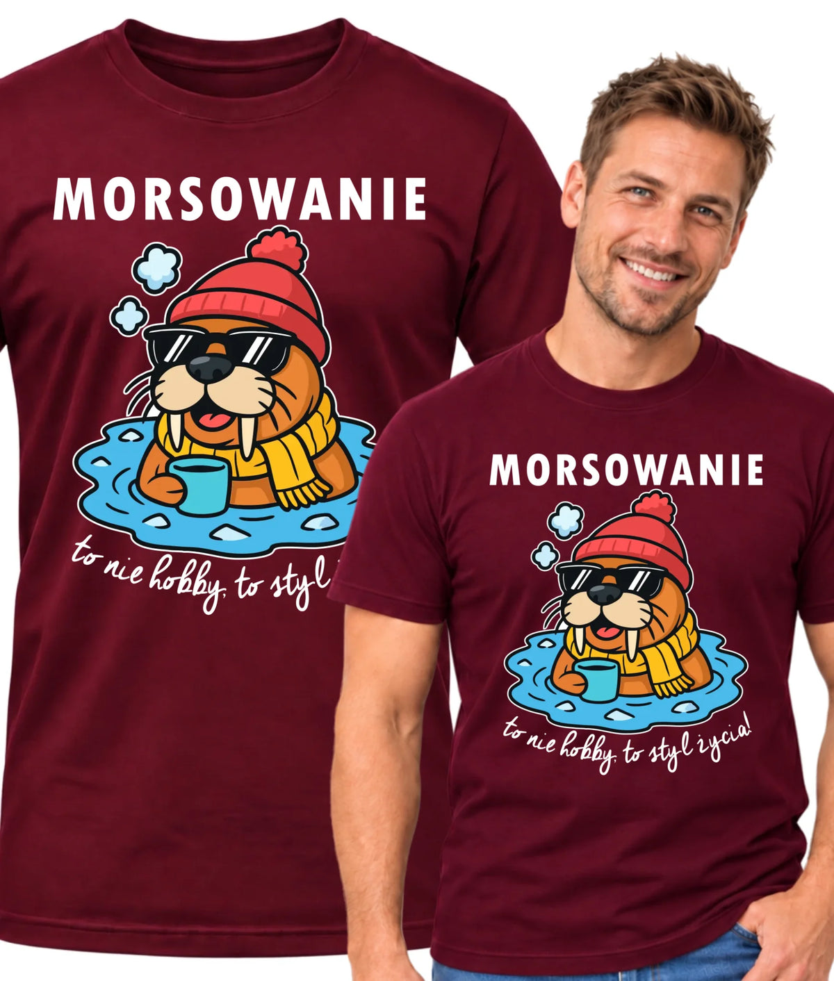 Koszulka męska - prezent dla morsa - Morsowanie to styl życia HM10