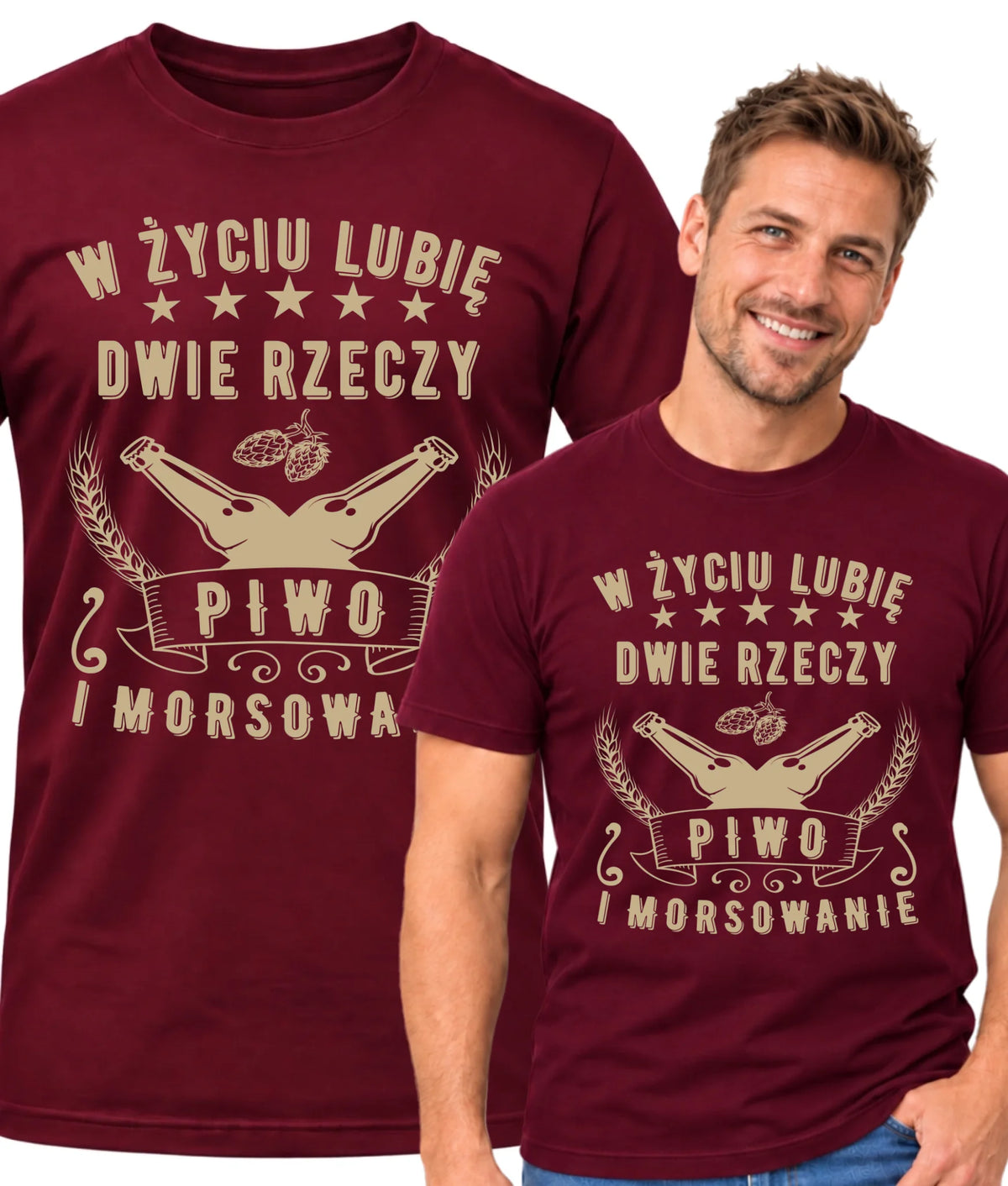 Koszulka męska - prezent dla morsa - Piwo i morsowanie - Mors HM09