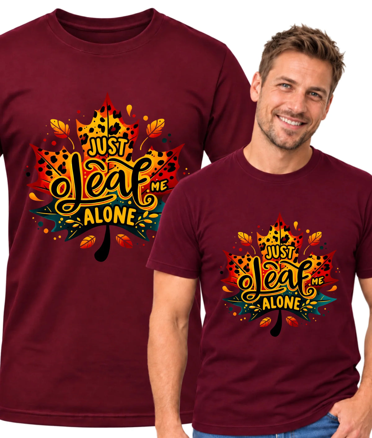 Koszulka męska jesienna - Just leaf me alone JS22