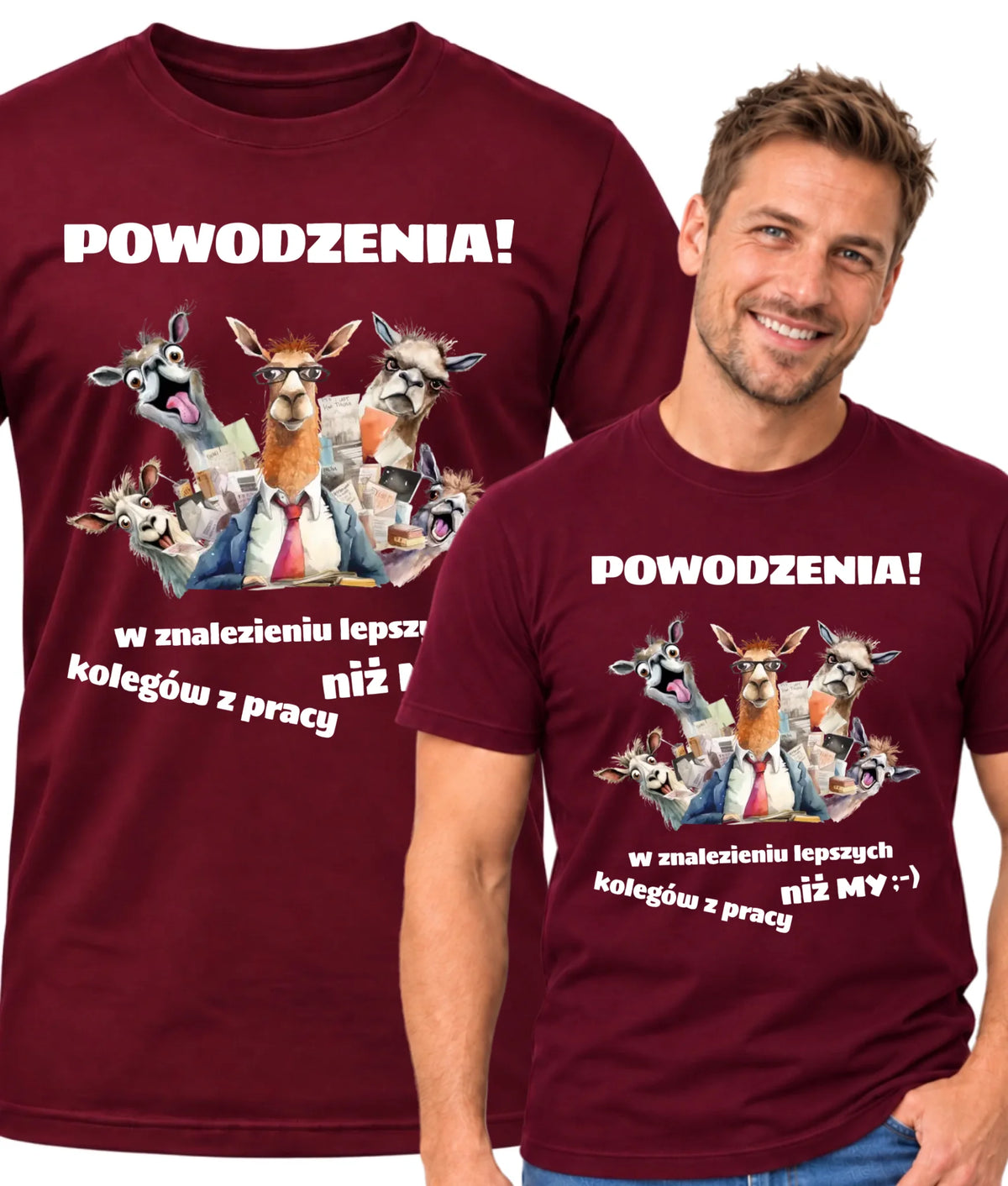 Koszulka męska na odejście z pracy - Powodzenia w znalezieniu lepszych kolegów