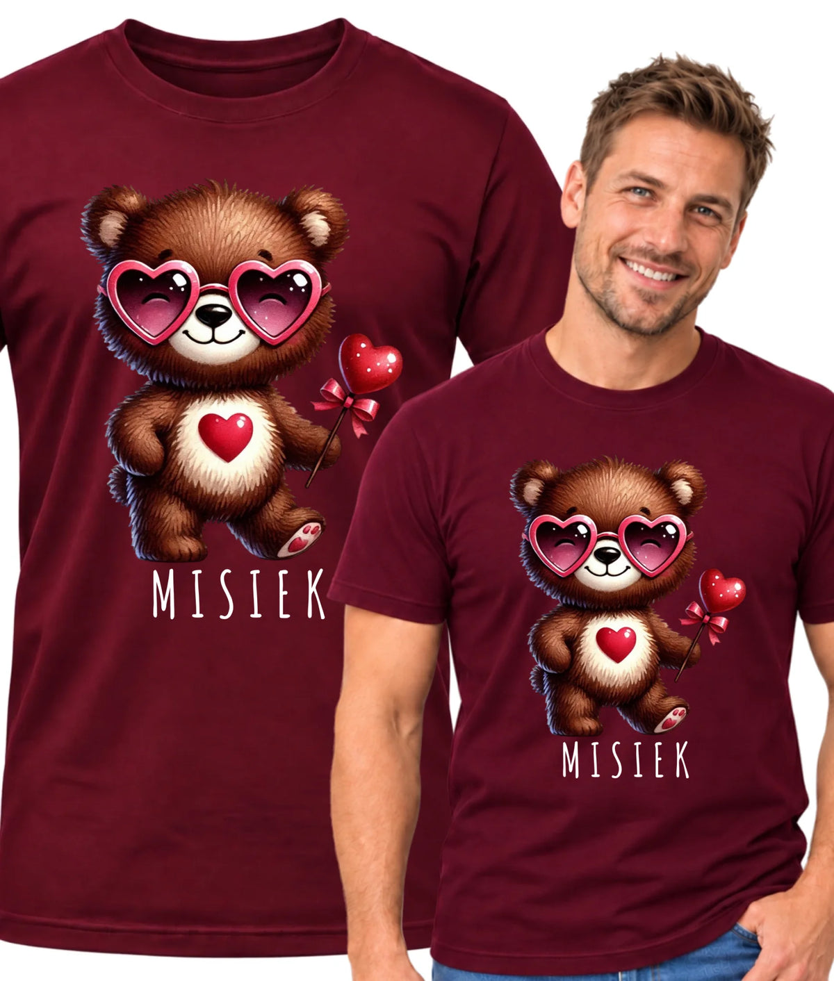 Koszulka męska - Misiek z sercem W34