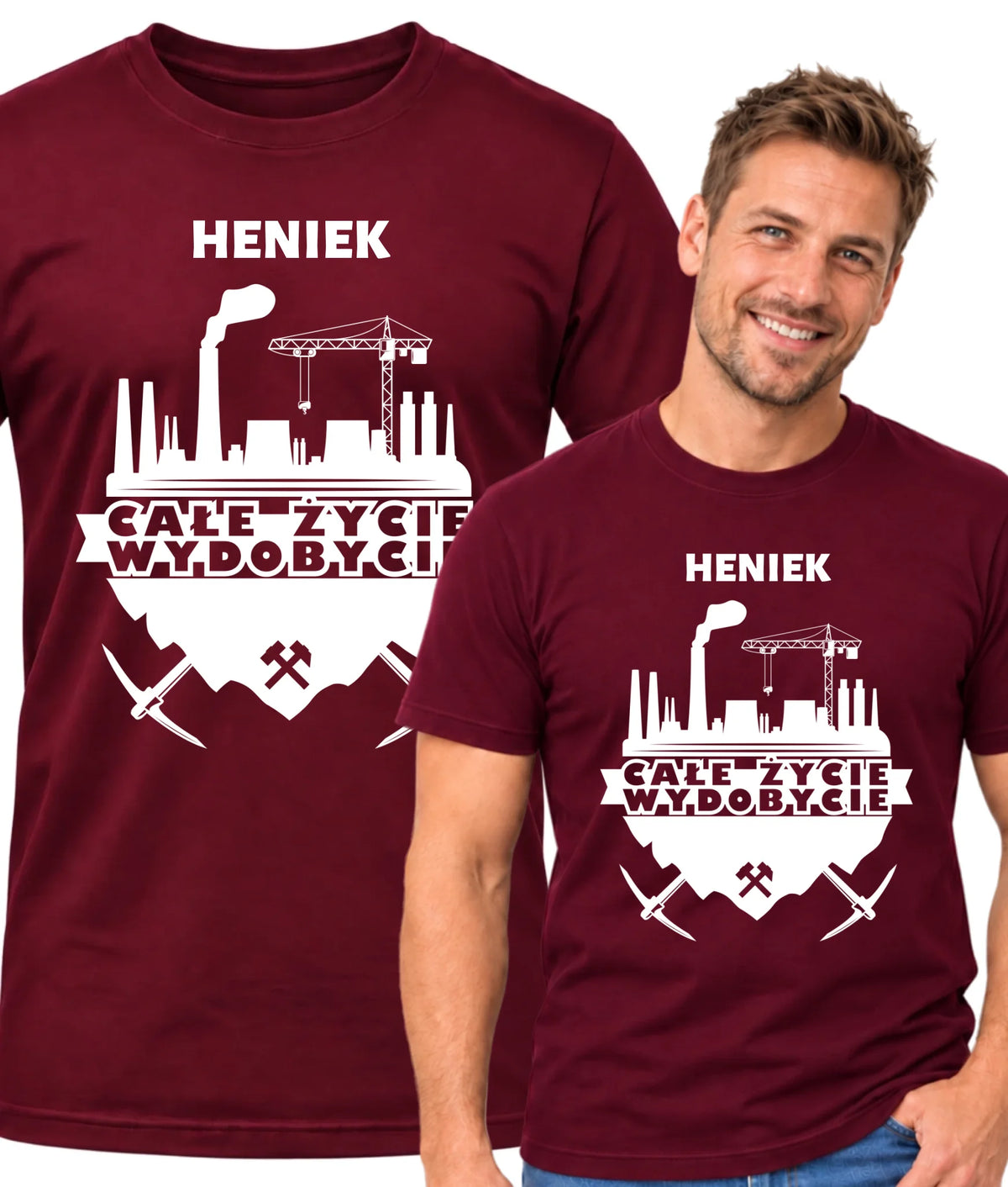 Koszulka męska z imieniem dla górnika - Kopalnia