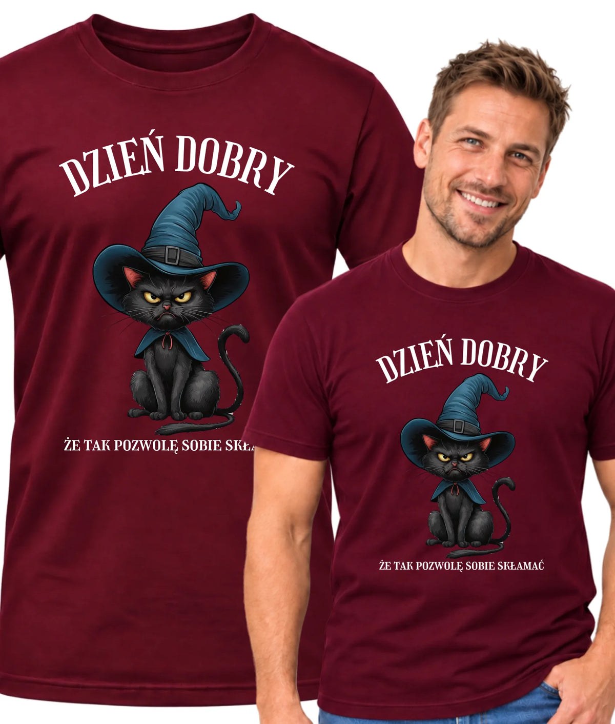 Koszulka męska halloweenowa - Dzień dobry, że tak pozwolę sobie skłamać HL27