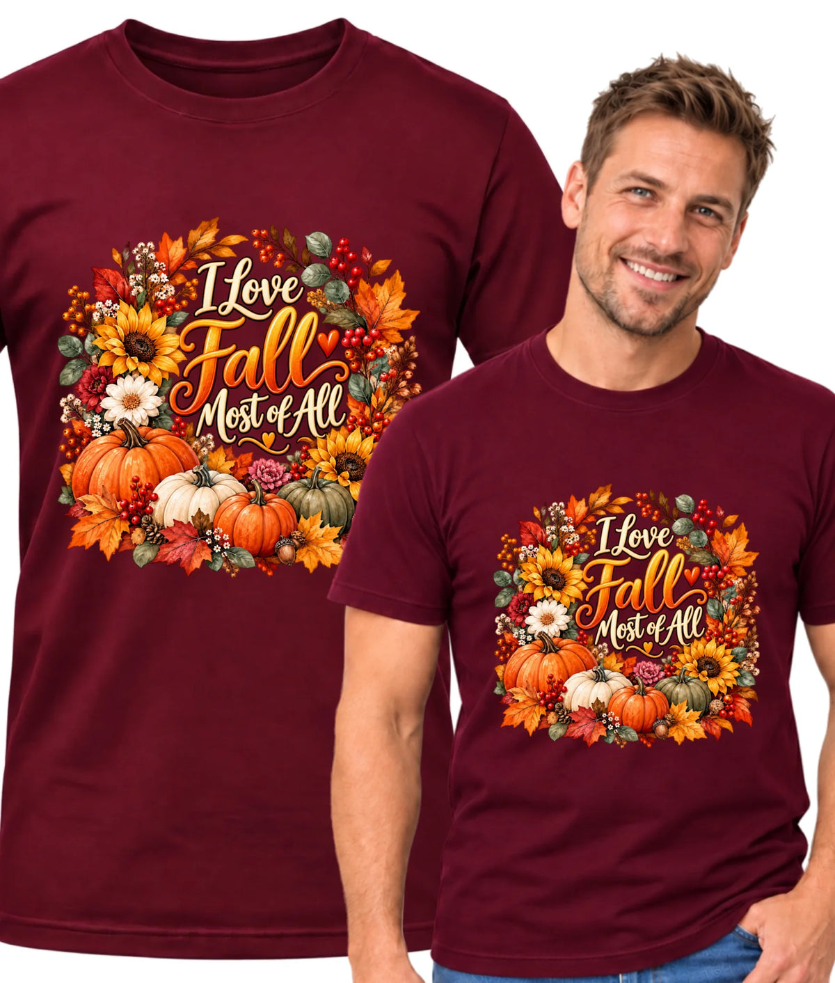 Koszulka męska jesienna - I Love Fall Most of All