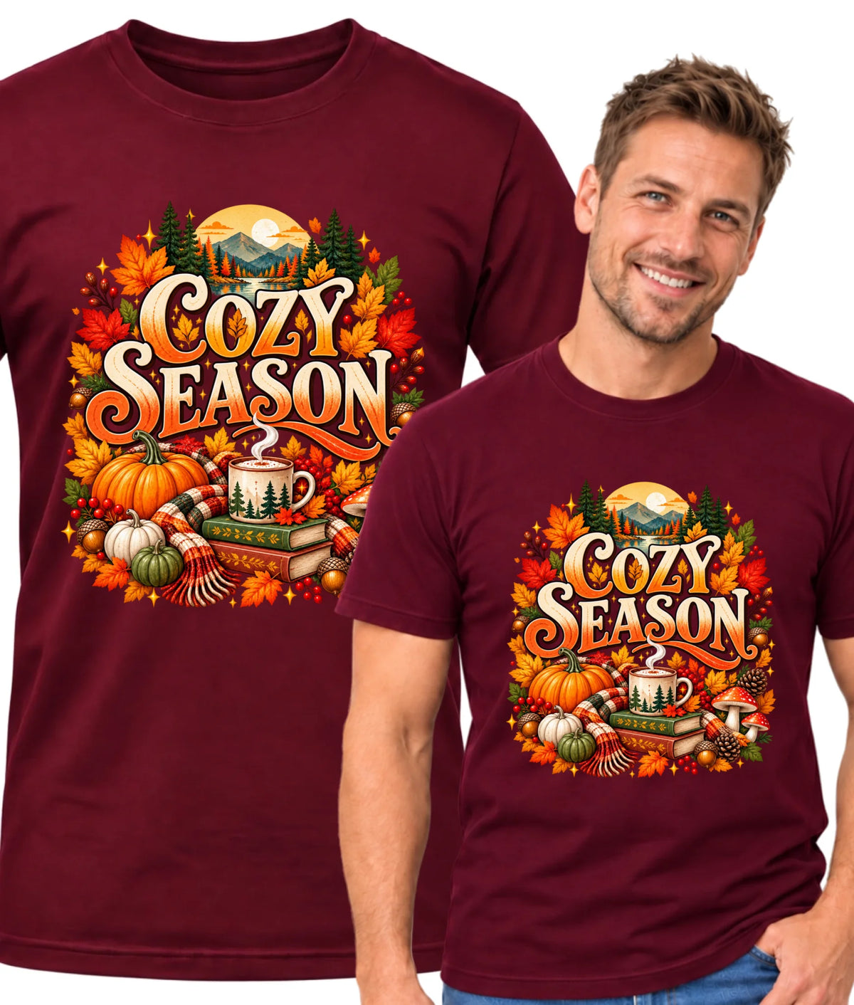 Koszulka męska jesienna - Cozy Seasons