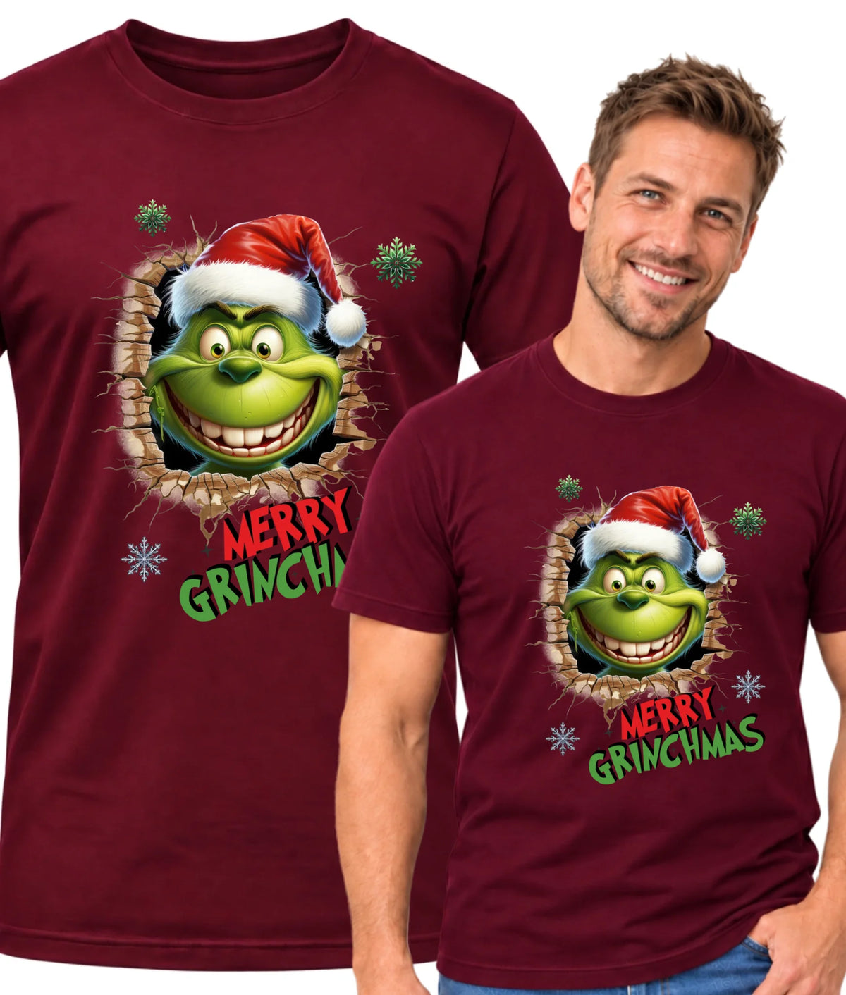 Koszulka męska świąteczna - Grinch - Merry Grinchmas BN113