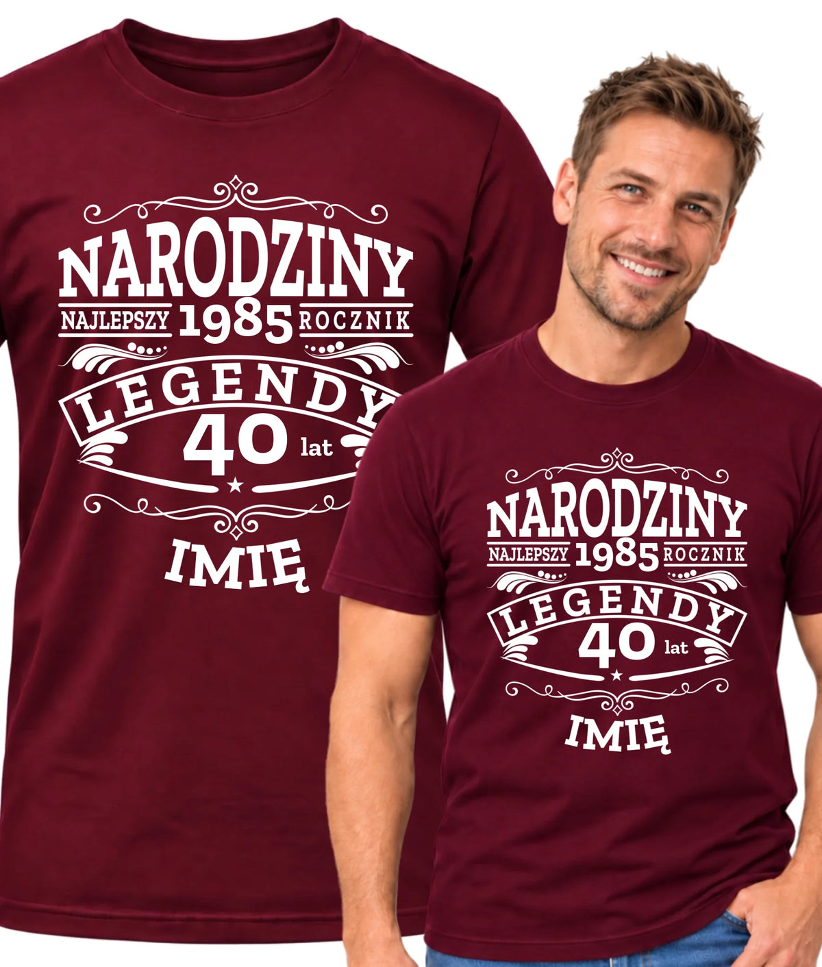 Koszulka męska na urodziny - Narodziny Legendy - personalizowana