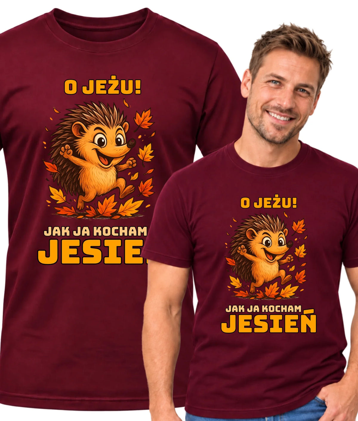 Koszulka męska jesienna - O JEŻU! Jak ja kocham jesień JS31