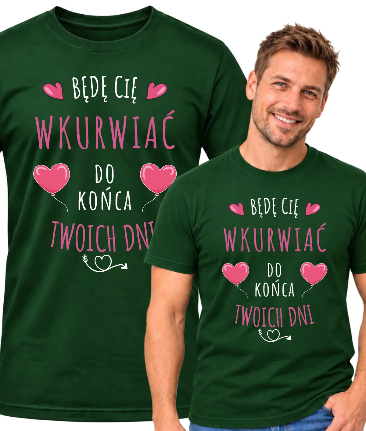 Koszulka męska - Obiecuję, że będę Cię wku*rwiać codziennie - bez cenzury W62