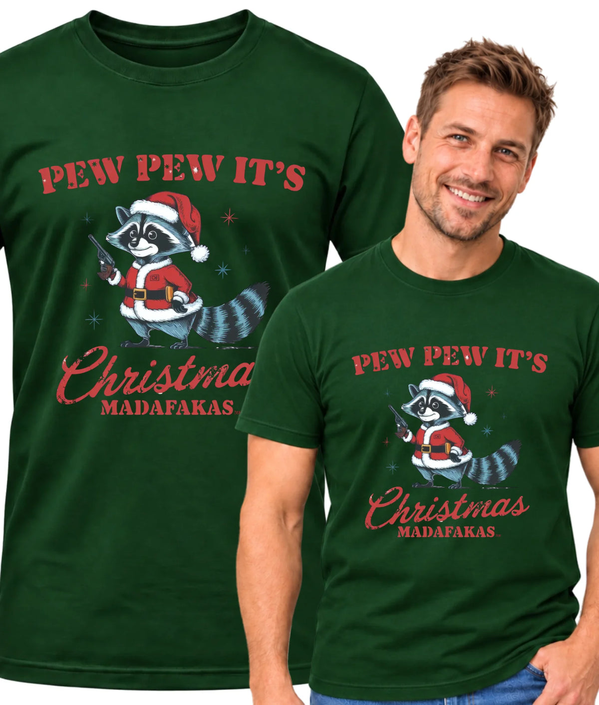 Koszulka męska świąteczna - Pew pew it's Christmas BN60