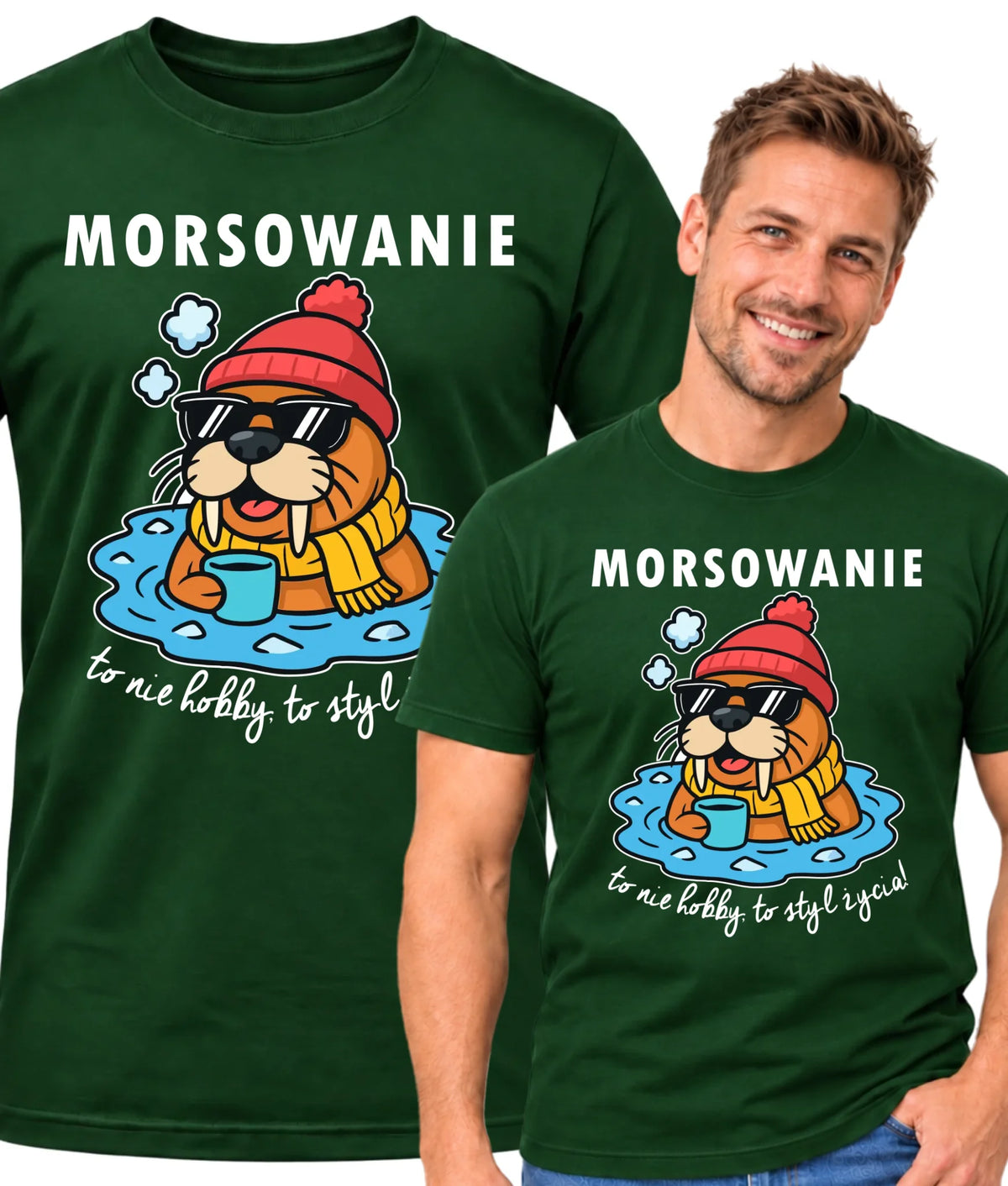 Koszulka męska - prezent dla morsa - Morsowanie to styl życia HM10