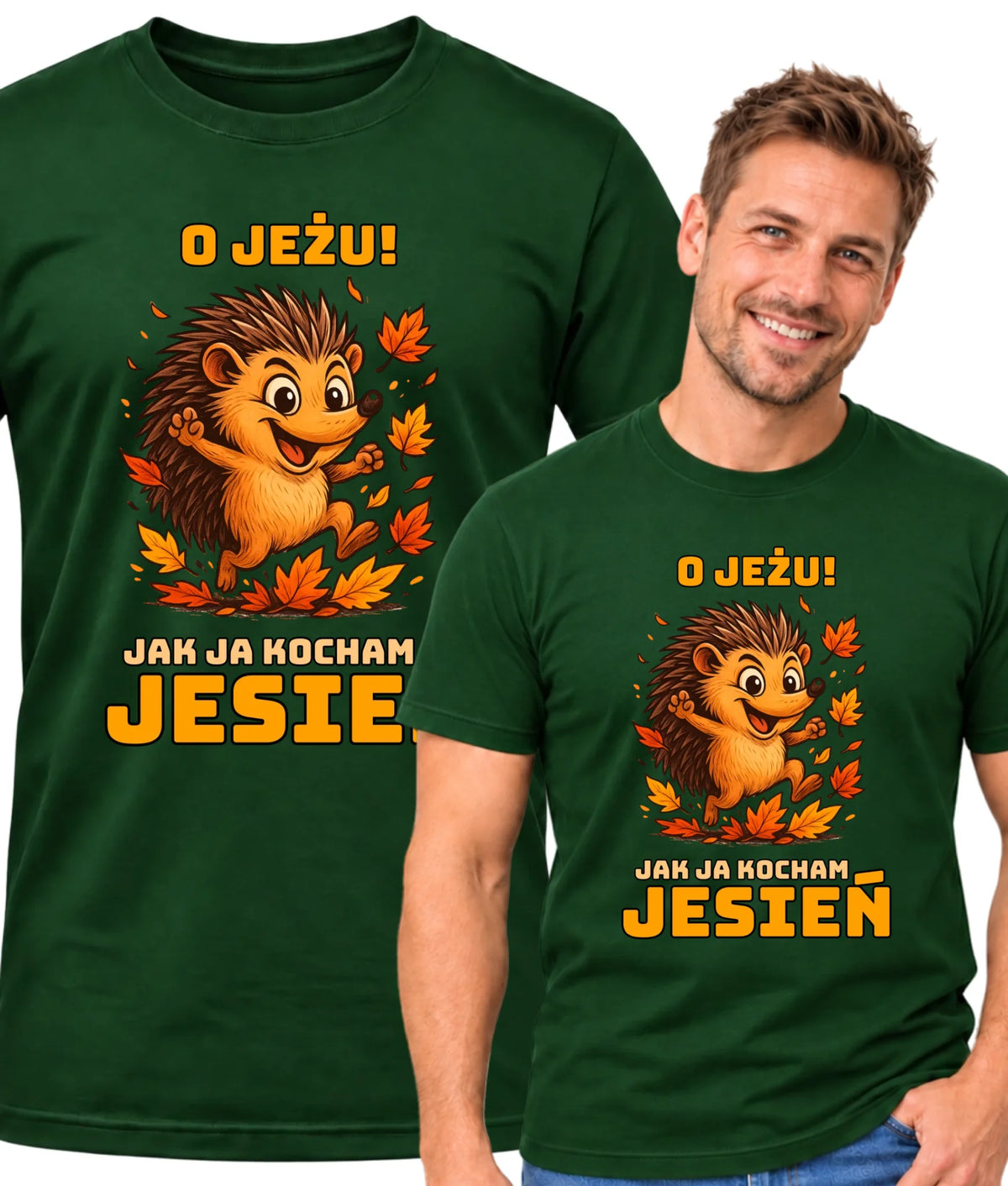 Koszulka męska jesienna - O JEŻU! Jak ja kocham jesień JS31
