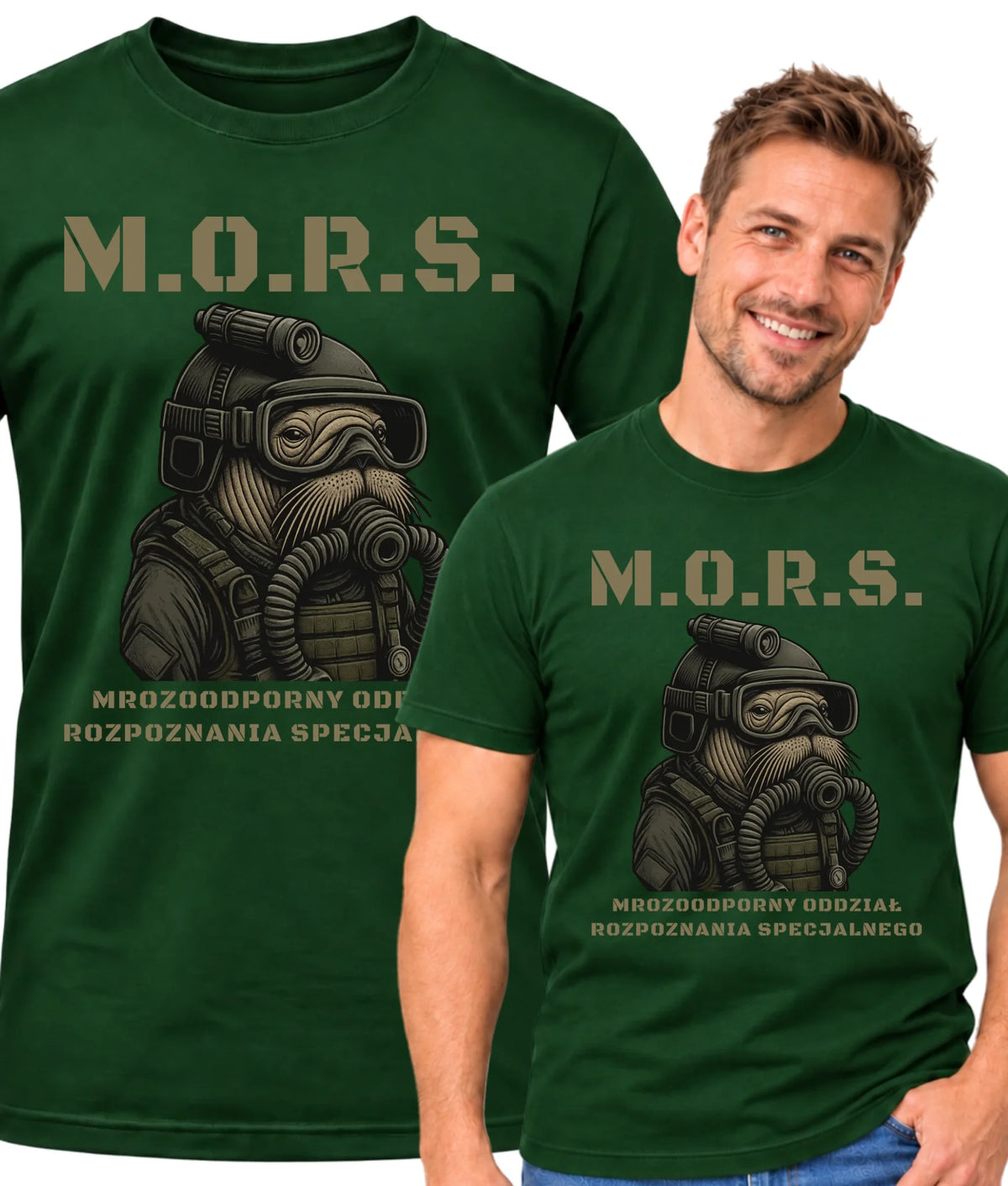 Koszulka męska - prezent dla morsa - M.O.R.S. Mrozoodporny Oddział Rozpoznania Specjalnego HM20