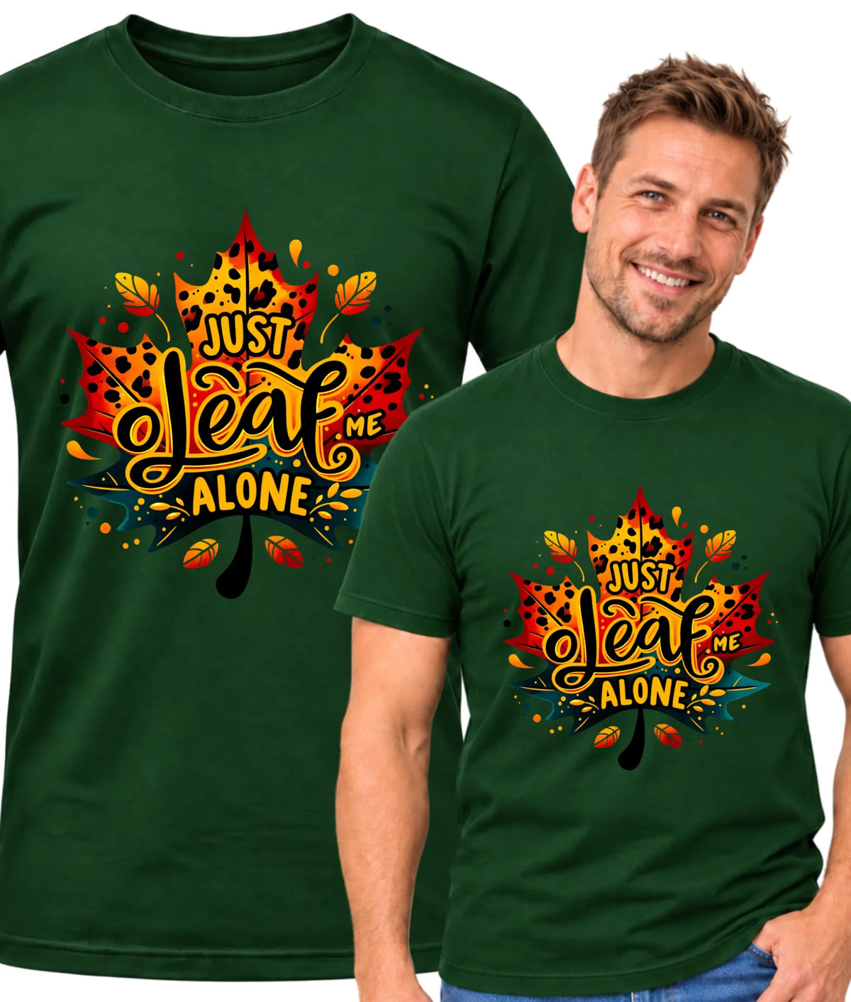 Koszulka męska jesienna - Just leaf me alone JS22