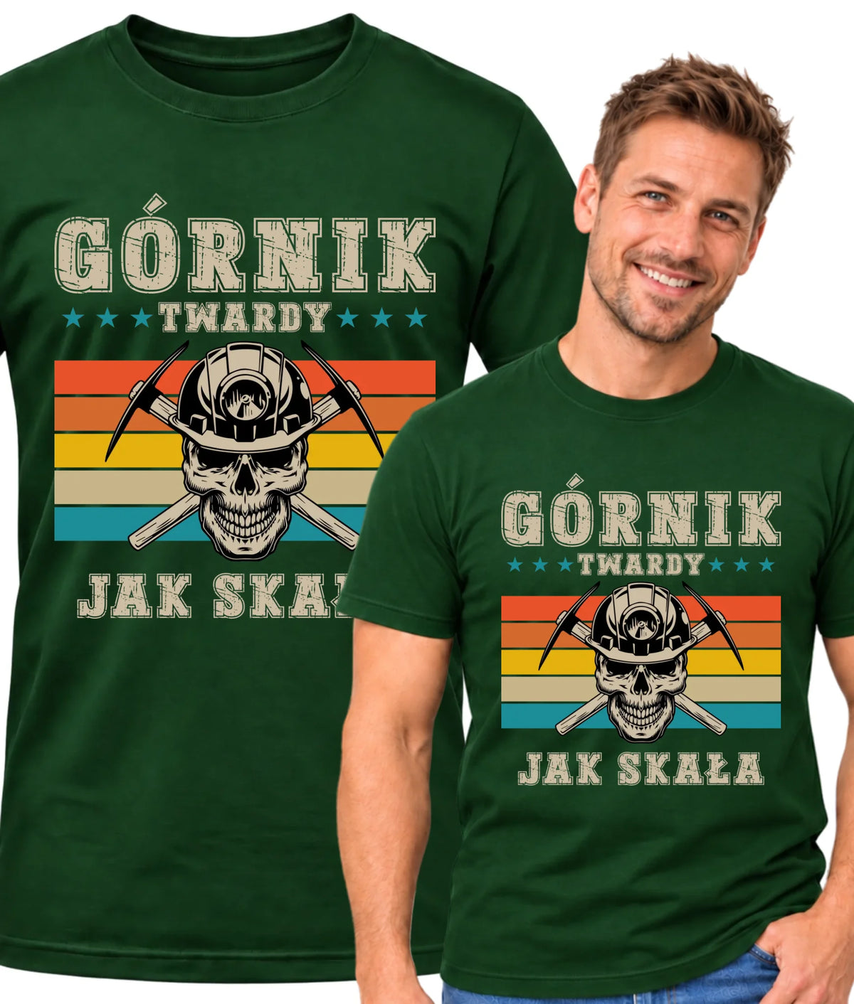 Koszulka męska dla górnika - Twardy jak skała