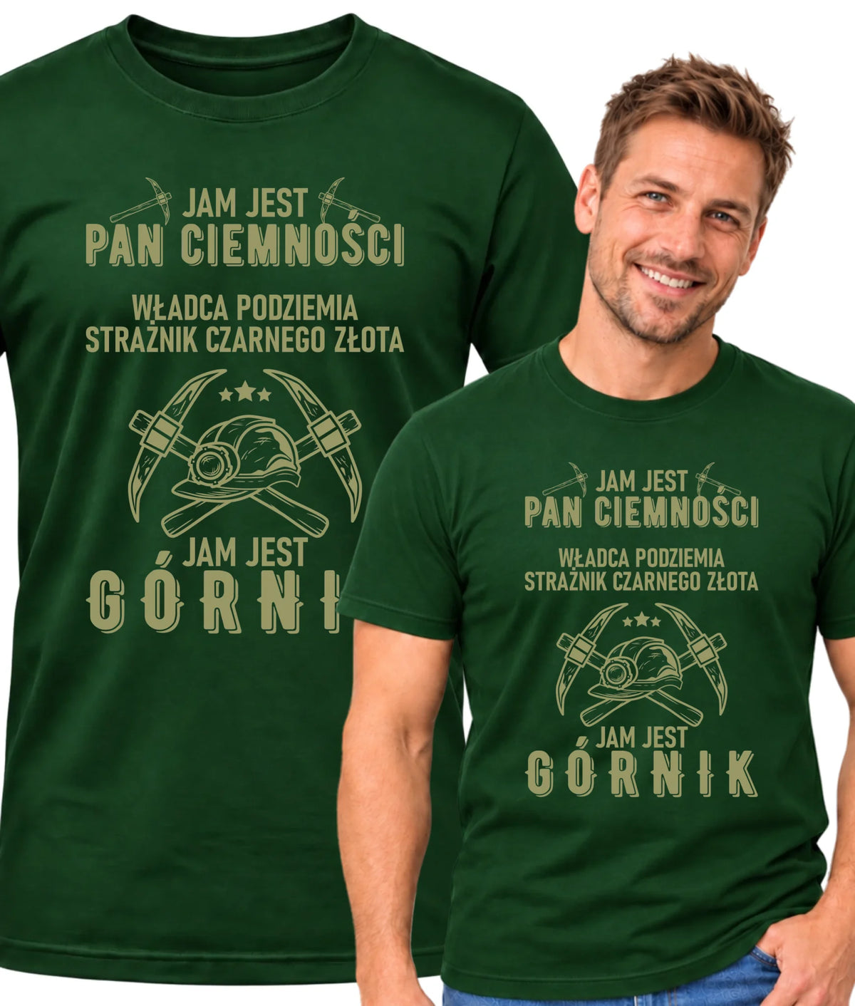 Koszulka męska dla górnika - Pan Ciemności, Jam jest Górnik