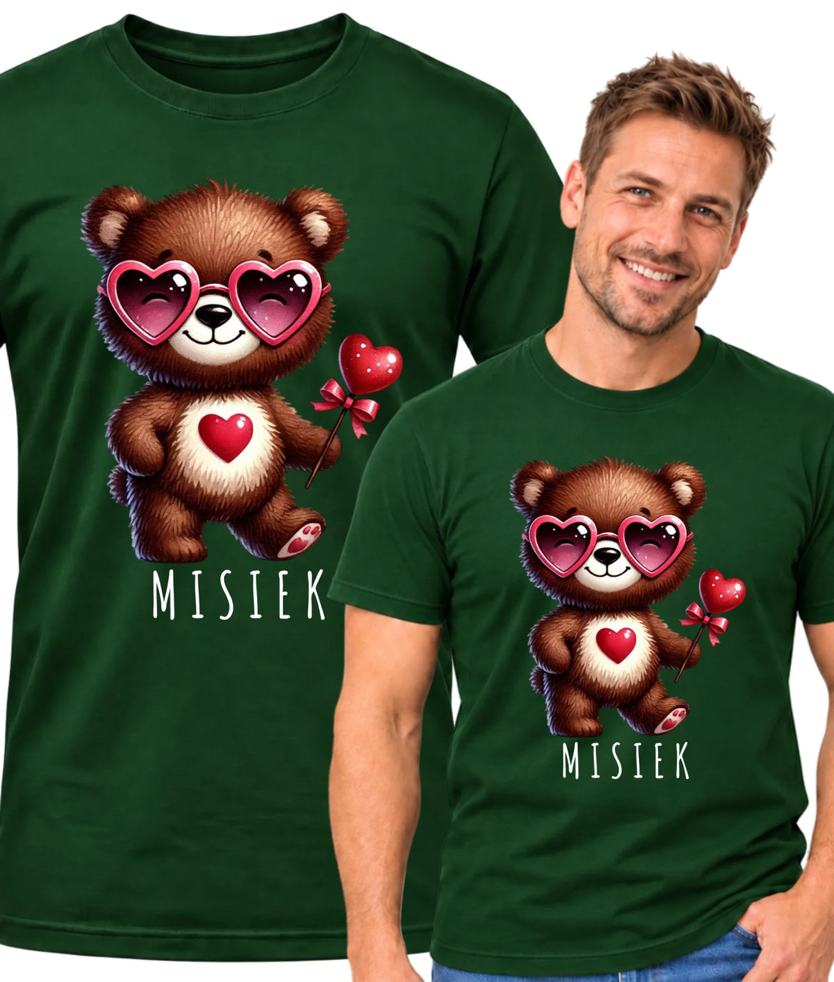Koszulka męska - Misiek z sercem W34