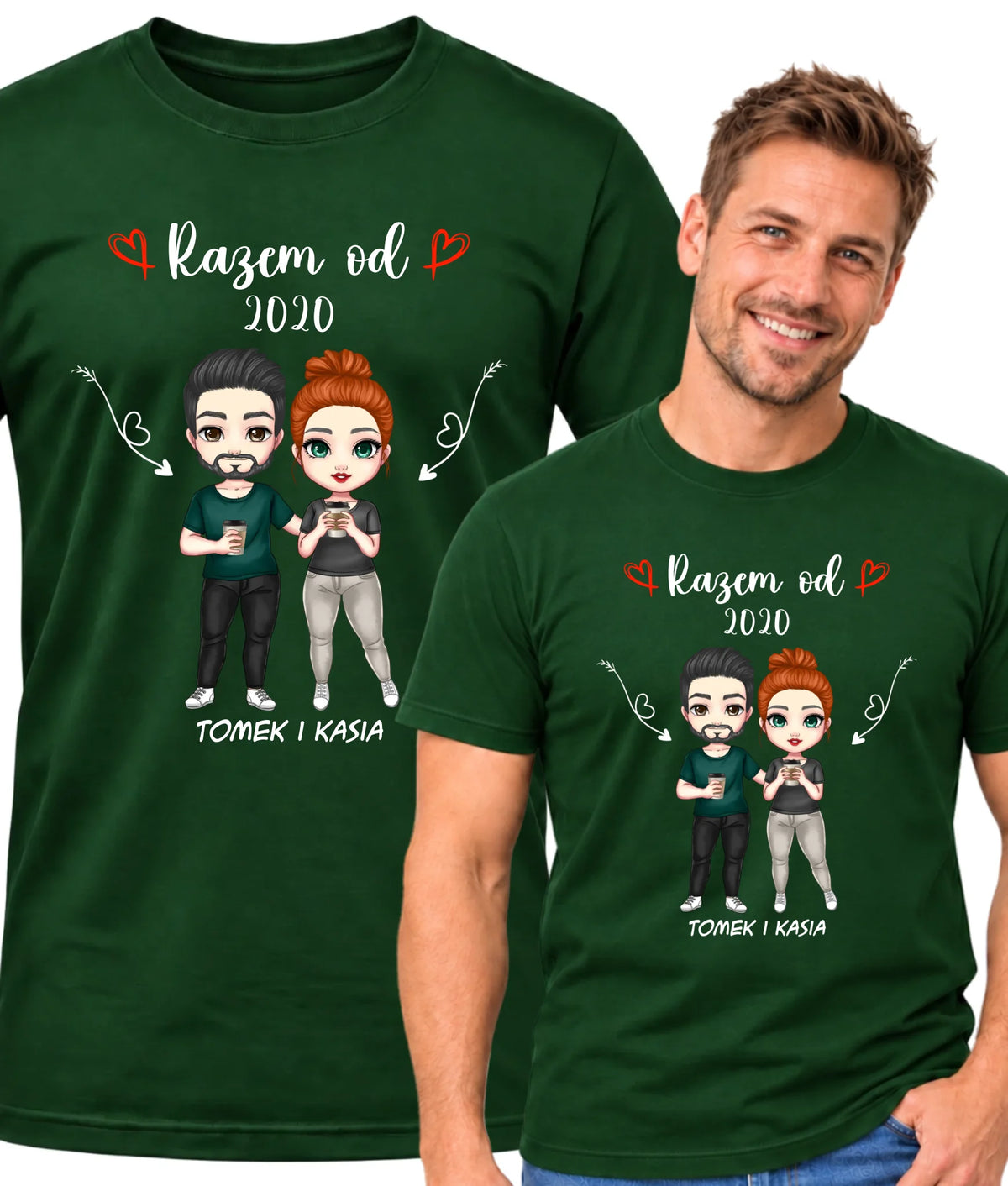 Koszulka męska - Para razem od - personalizowana W01