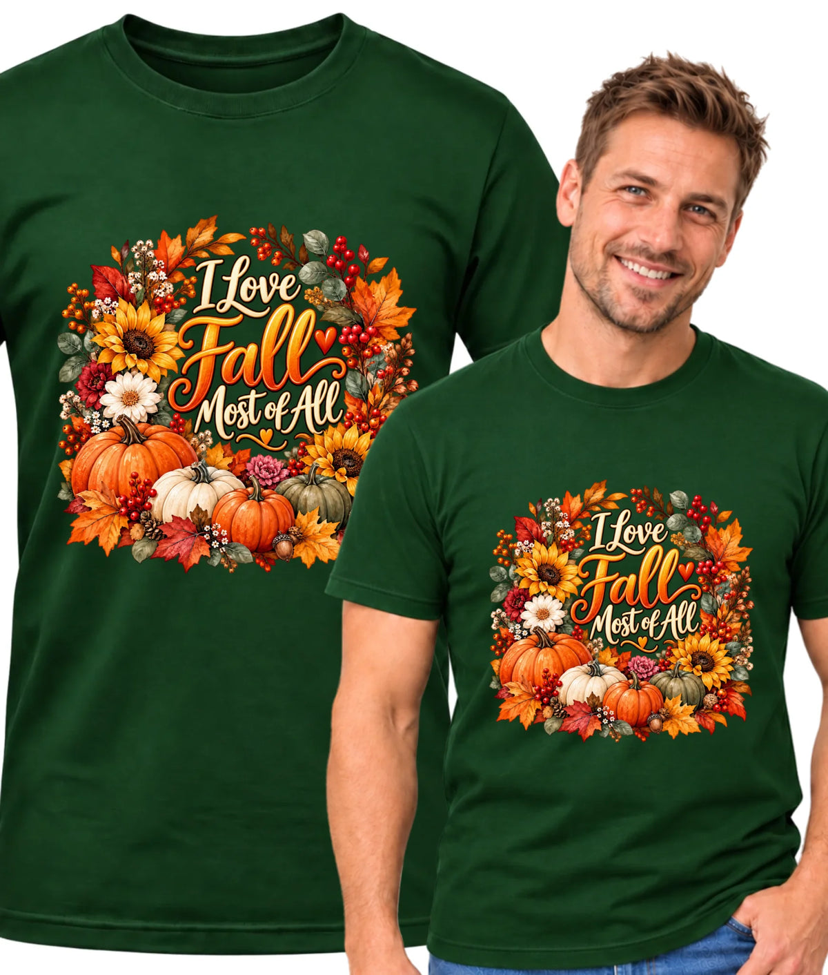 Koszulka męska jesienna - I Love Fall Most of All