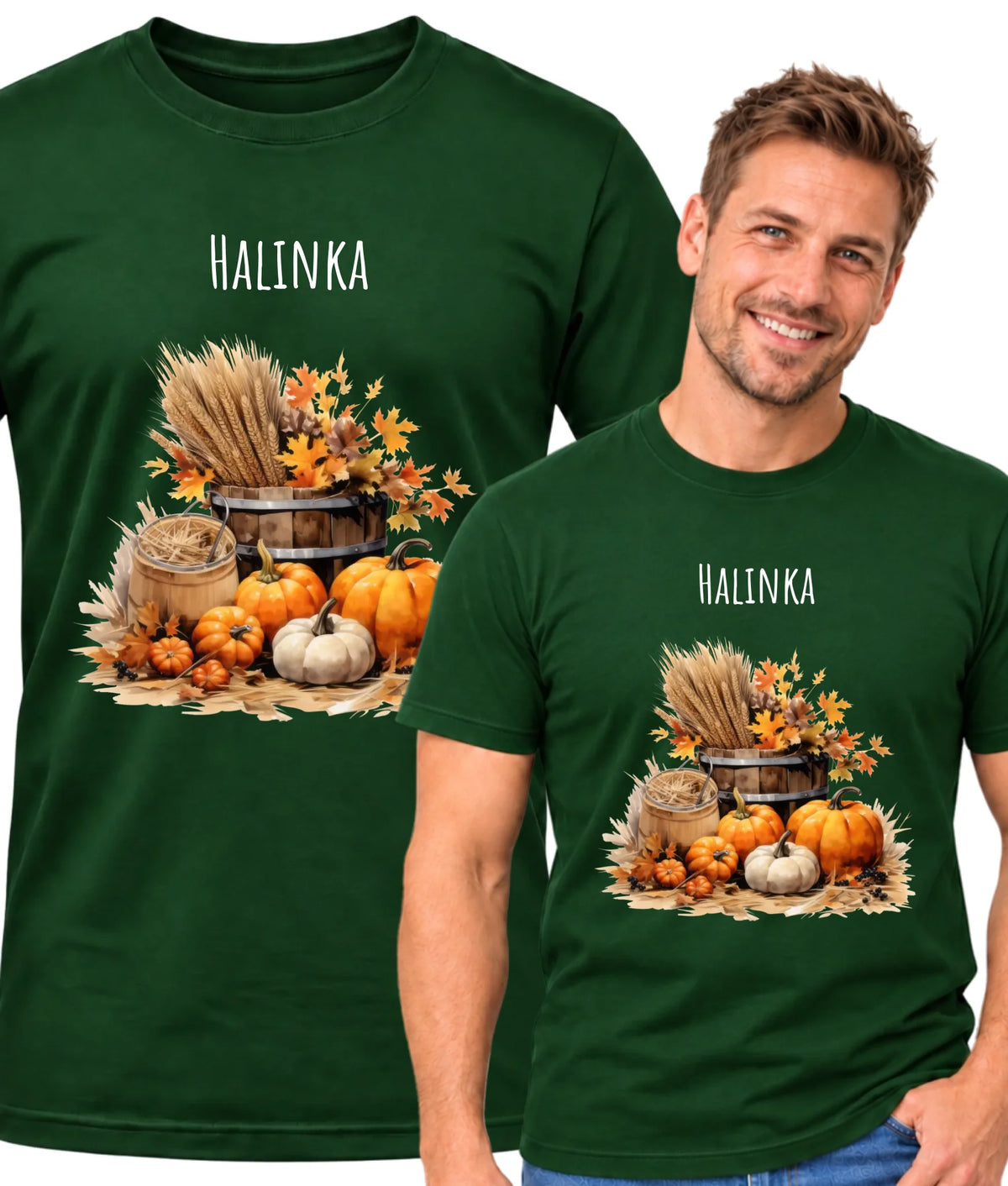 Koszulka męska jesienna z imieniem - Harvest Vibes