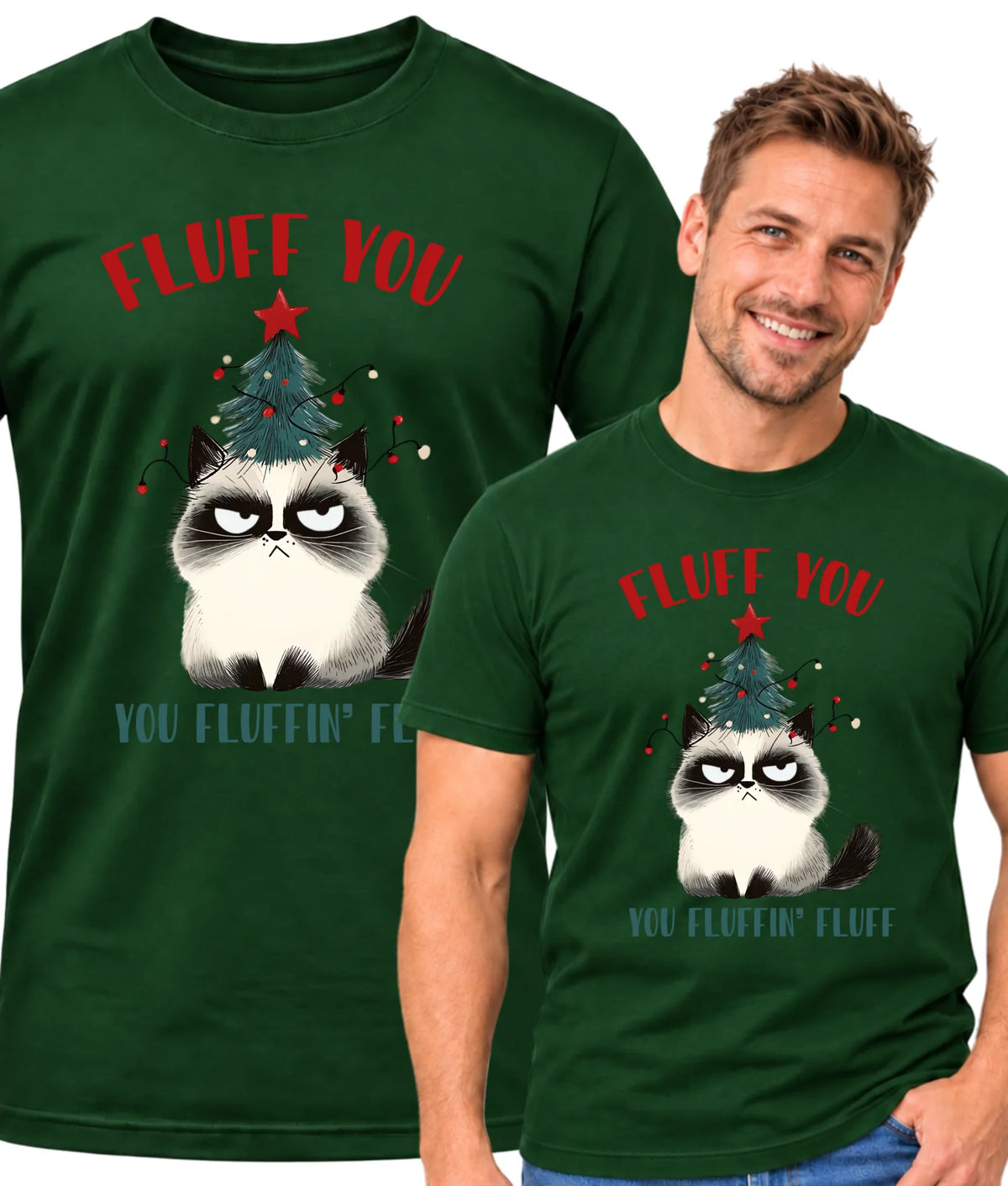 Koszulka męska świąteczna - Fluff You BN10