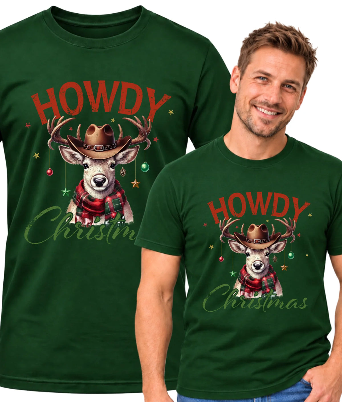 Koszulka męska świąteczna - Howdy Christmas BN54
