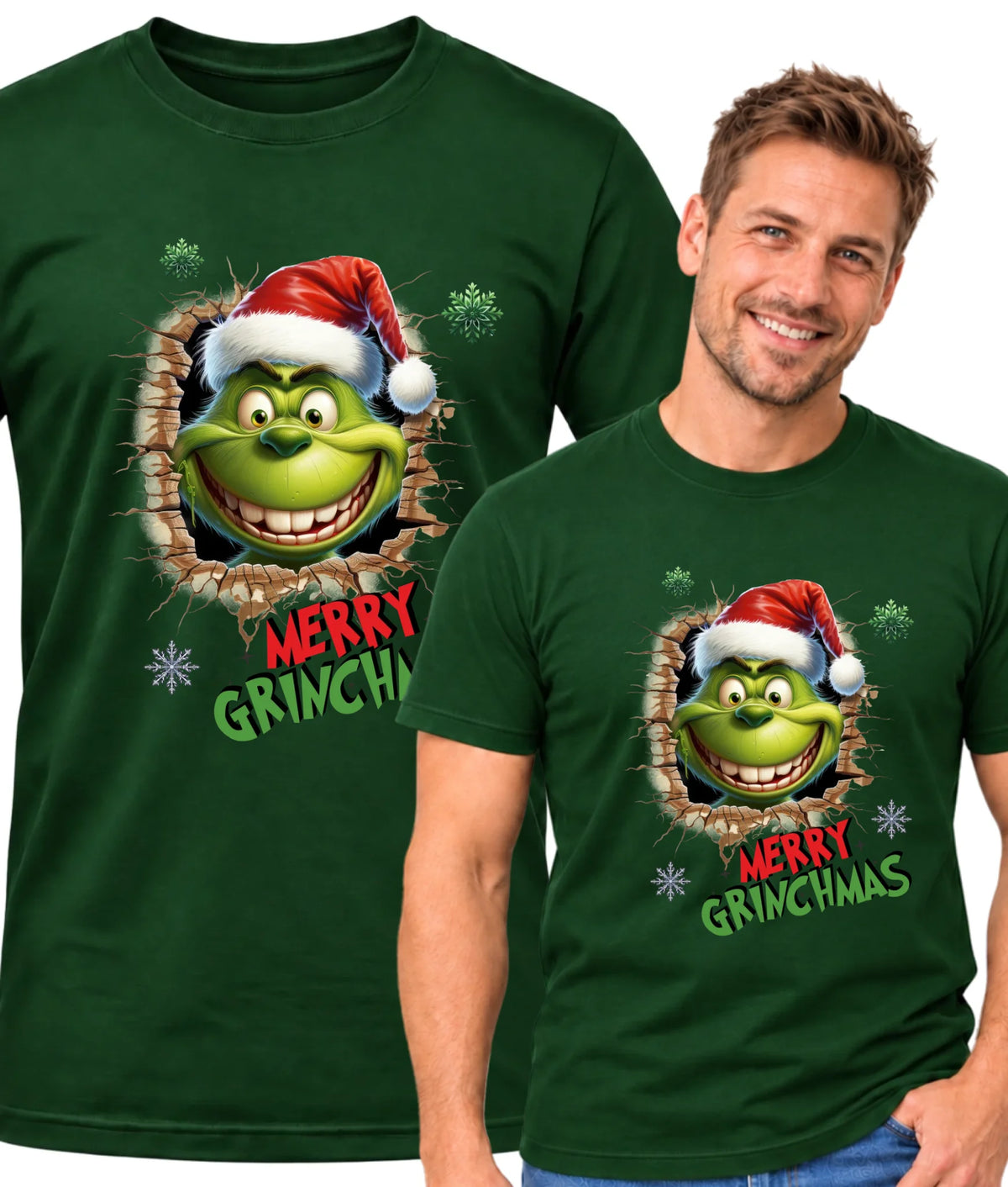 Koszulka męska świąteczna - Grinch - Merry Grinchmas BN113