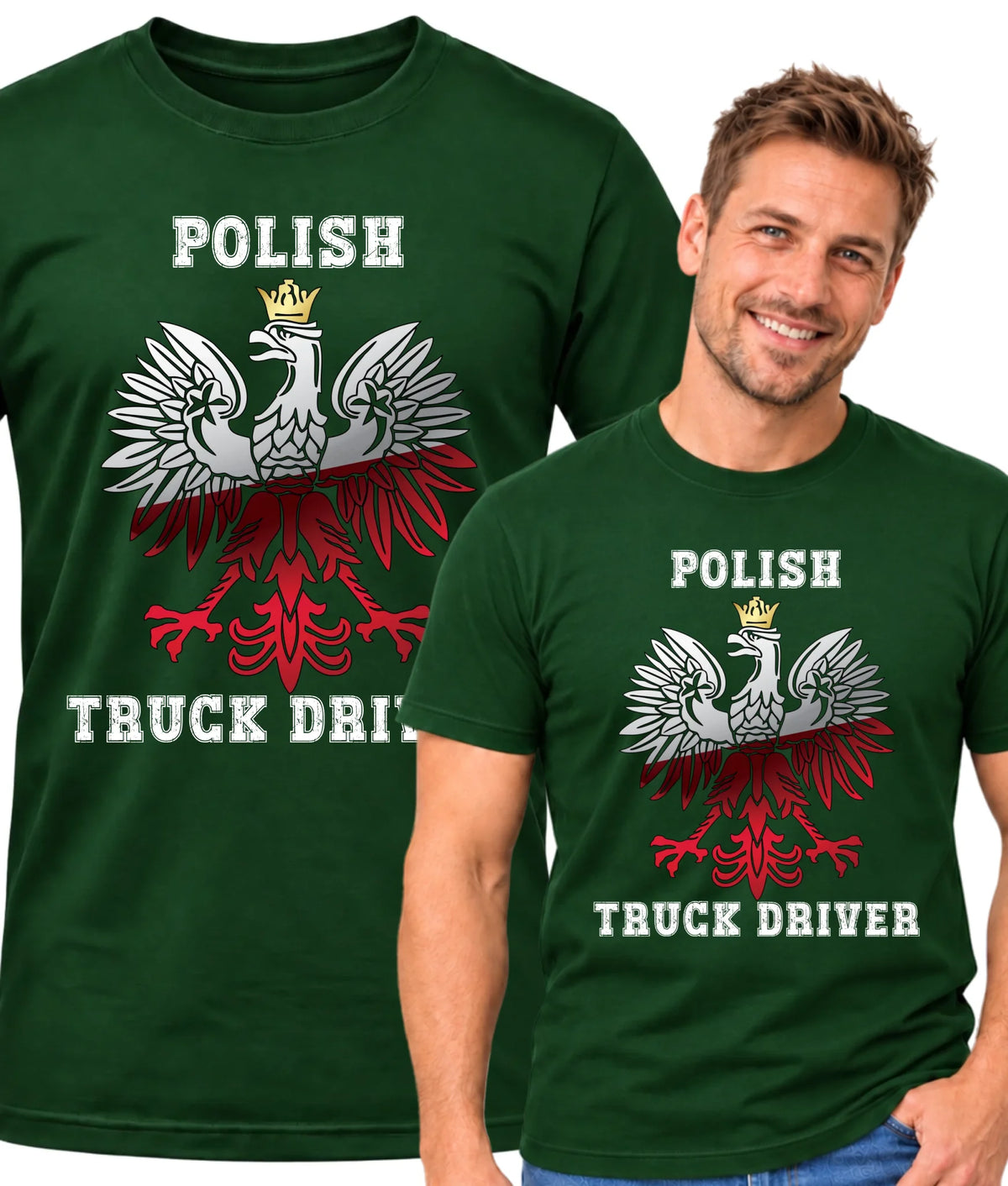 Koszulka męska dla kierowcy ciężarówki - Polish Truck Driver ZKT06