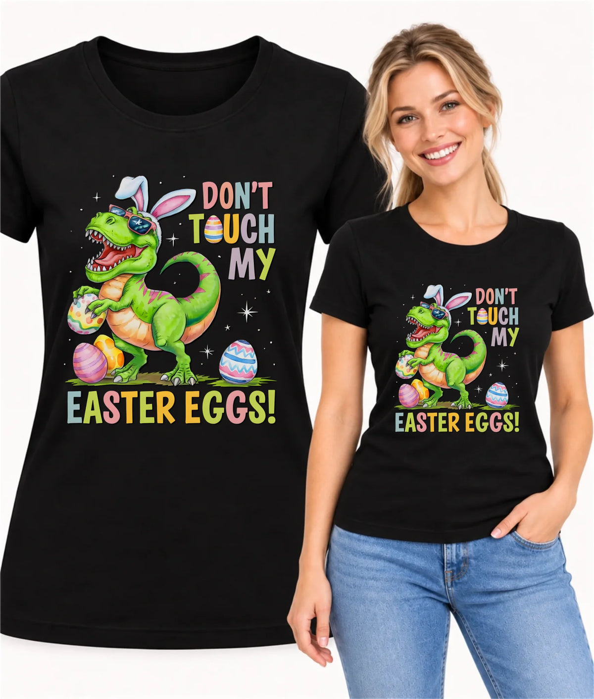 Koszulka damska na Wielkanoc Don't touch my easter eggs WN34