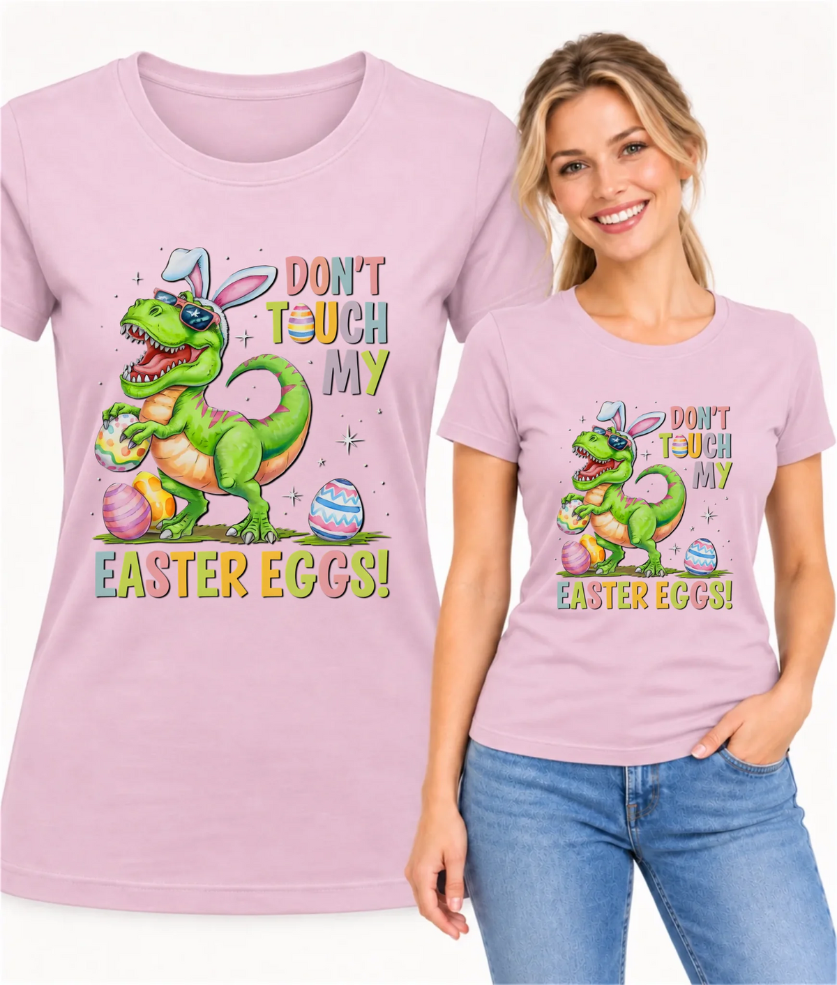 Koszulka damska na Wielkanoc Don't touch my easter eggs WN34