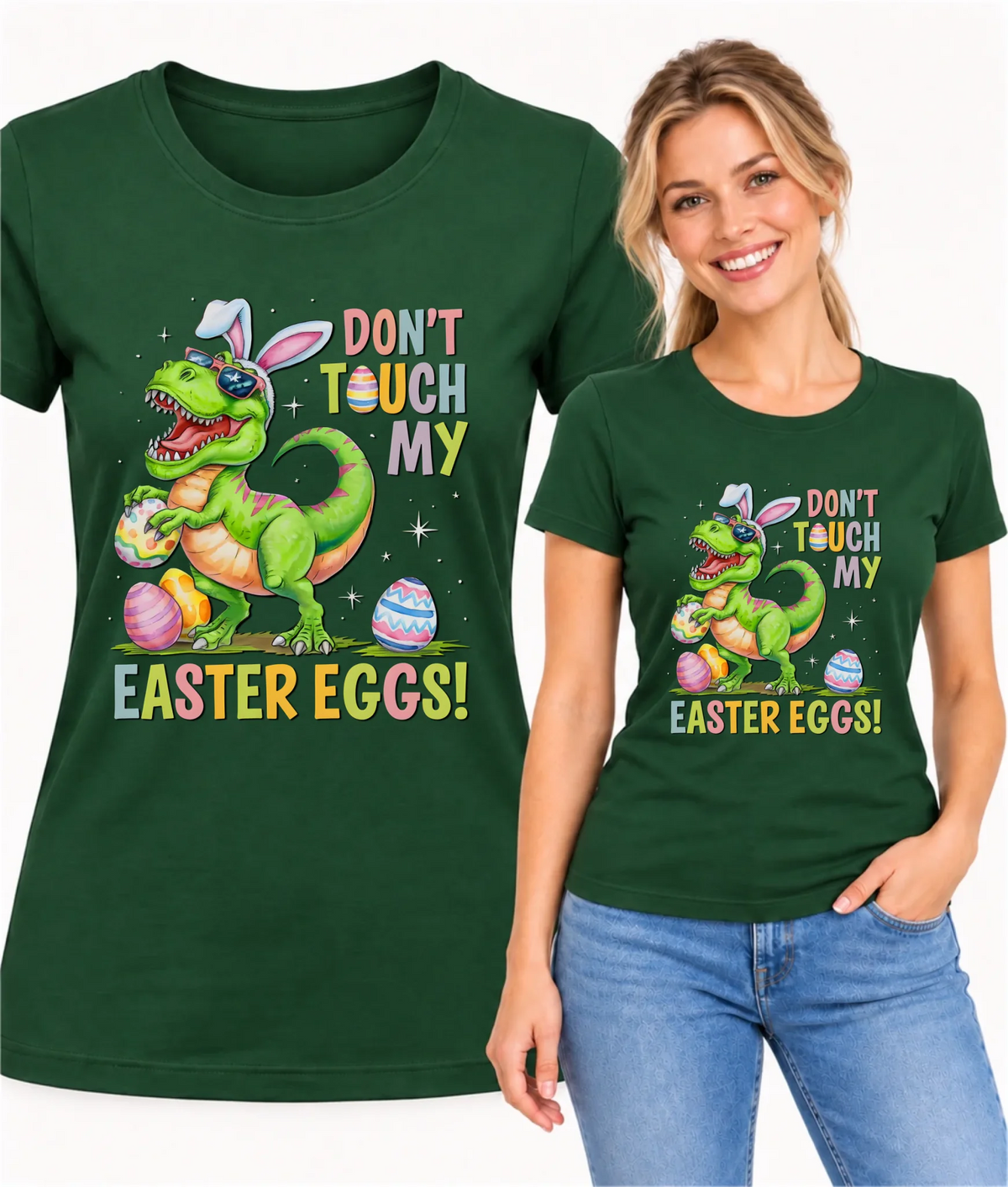 Koszulka damska na Wielkanoc Don't touch my easter eggs WN34