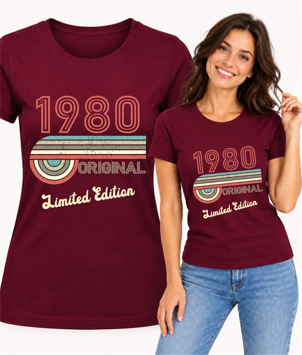 Koszulka damska urodzinowa retro z personalizowanym rokiem urodzenia Limited Edition U31