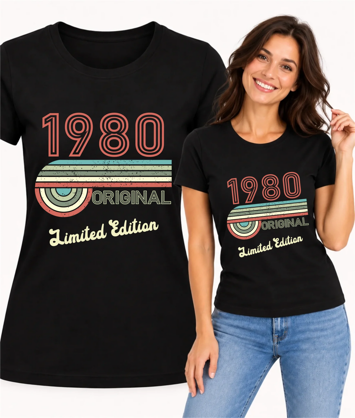 Koszulka damska urodzinowa retro z personalizowanym rokiem urodzenia Limited Edition U31
